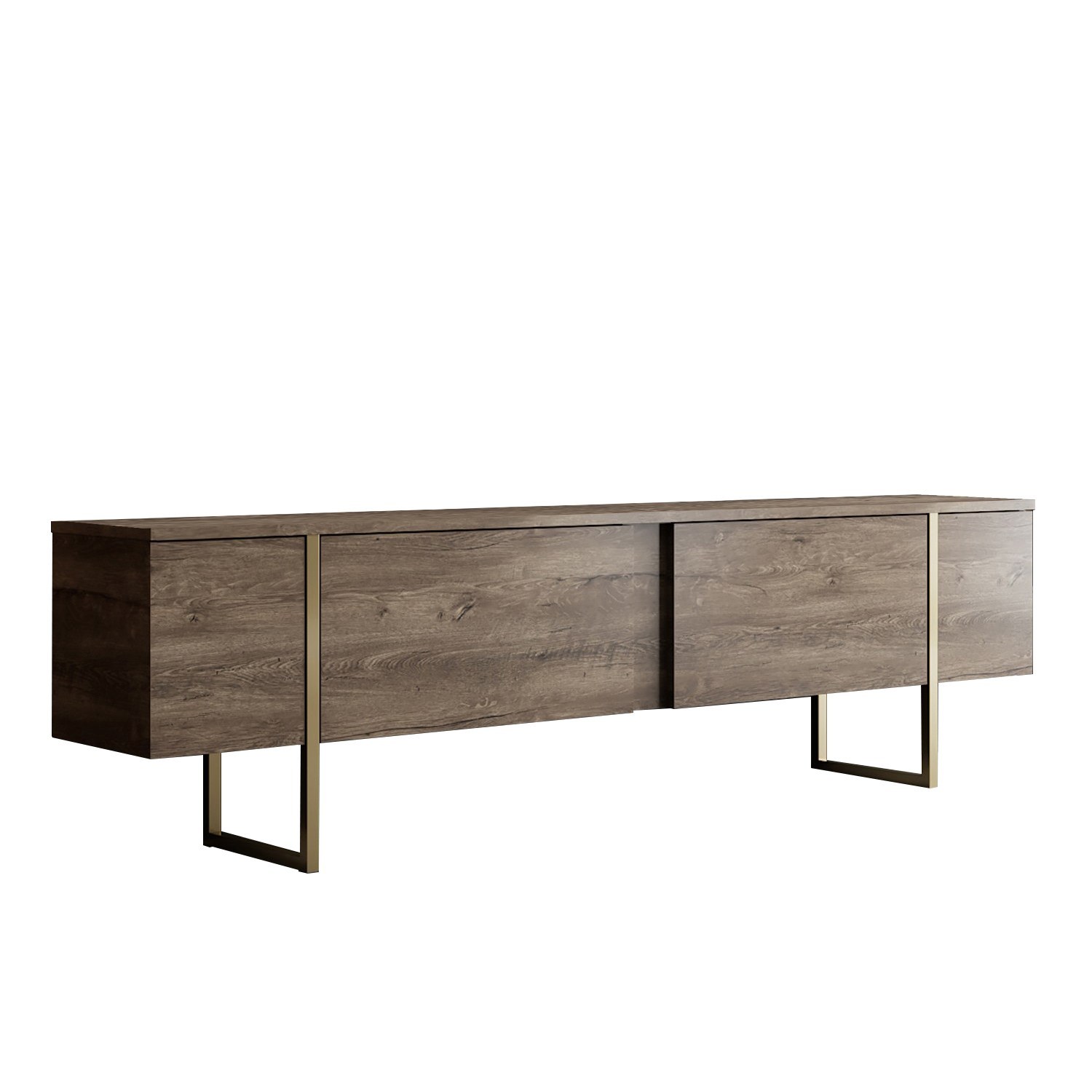 Luxe Wohnzimmermöbel-Set Holzfurnier Gold
