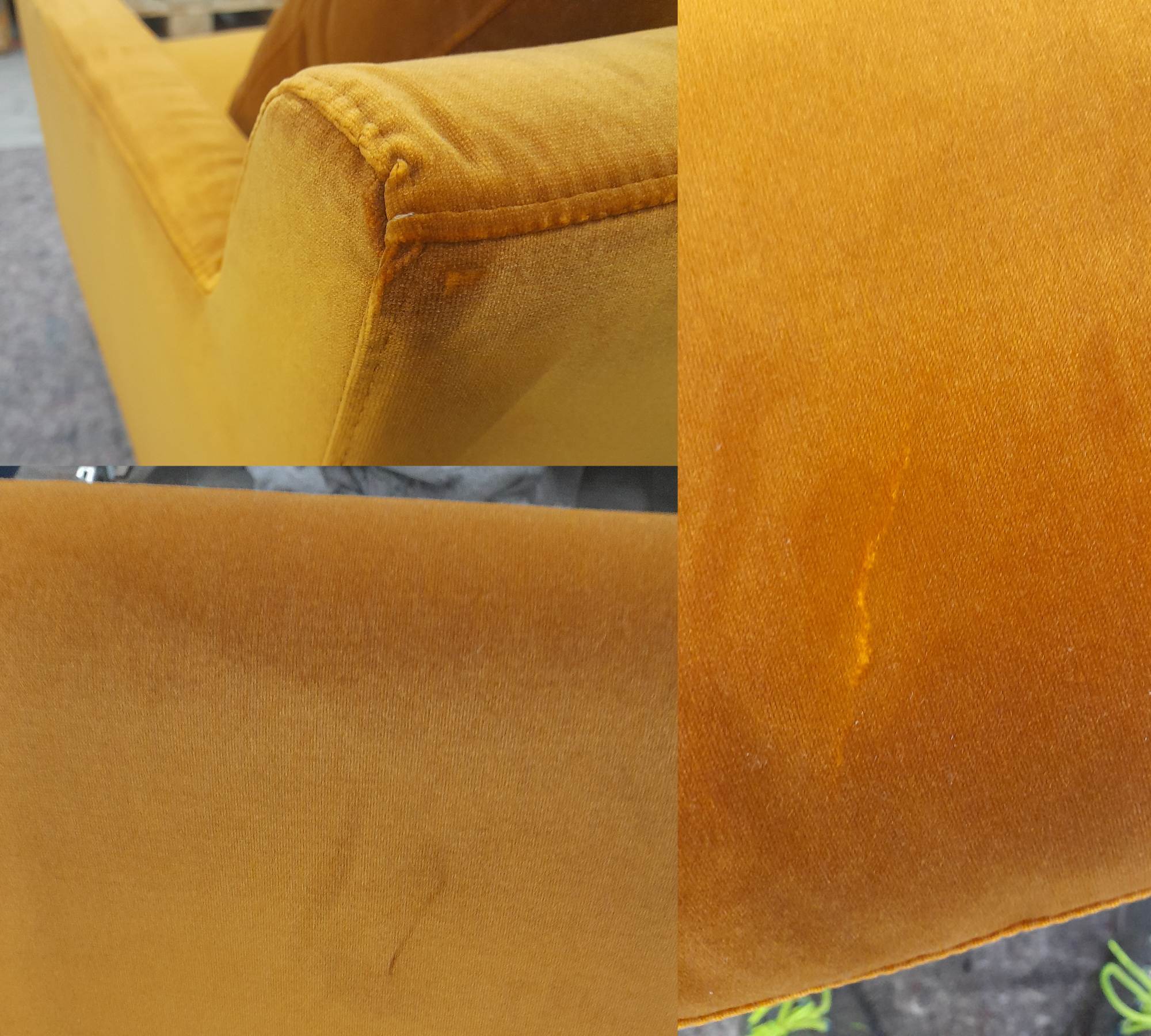 Astha Sofa 3-Sitzer Velours Matt Amber 