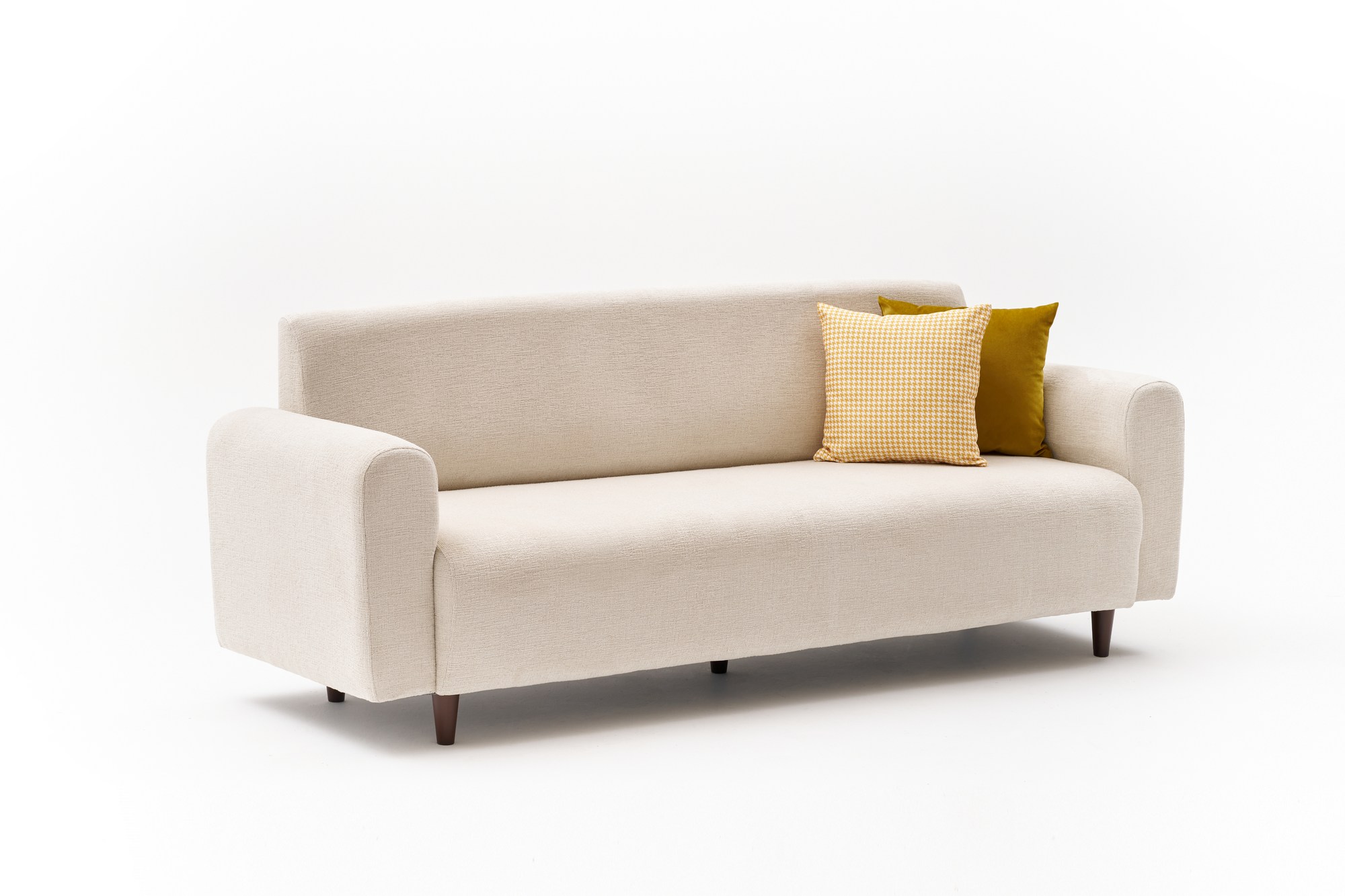 Noya Sofa 3-Sitzer Chenille Creme