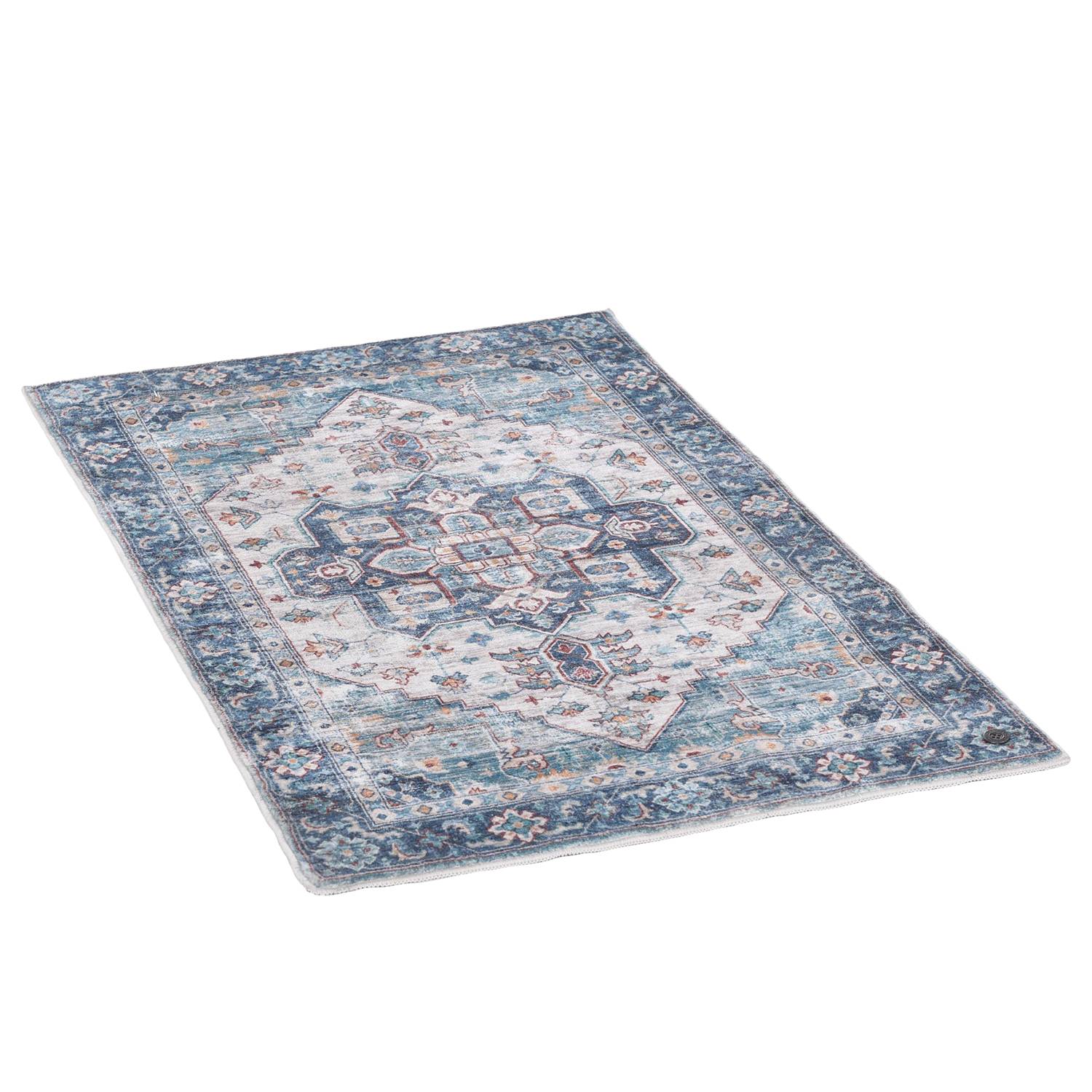 Badteppich Oriental Two Polyester Türkis 70 x 120 cm