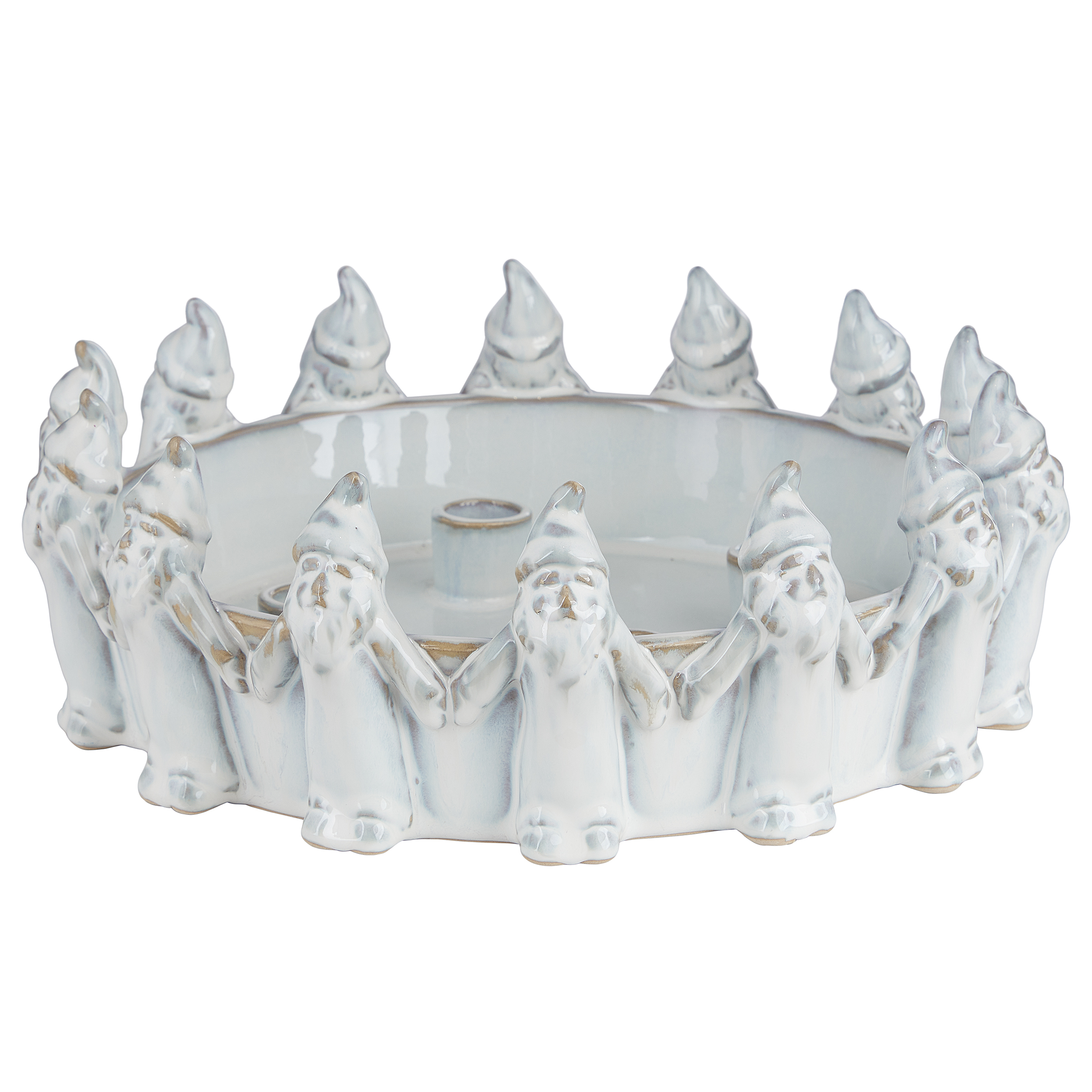 Adventskranz ADVENT Wichtel Steingut Beige