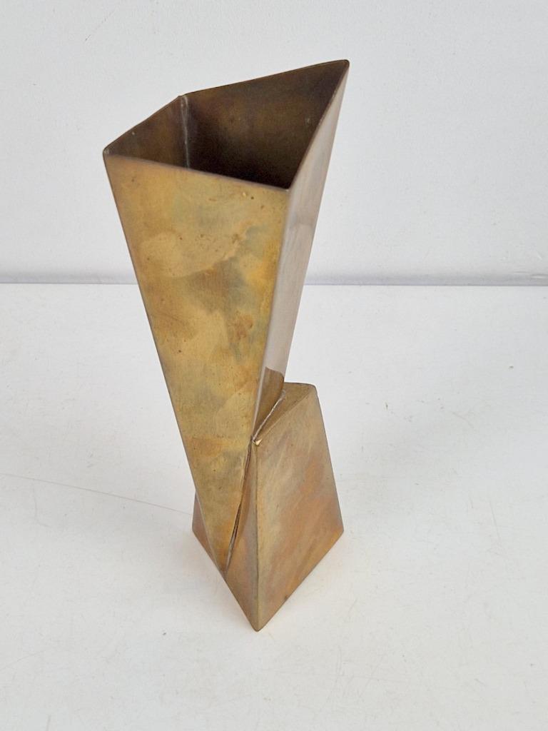 Vintage Vase Messing Versilbert 1930er Jahre