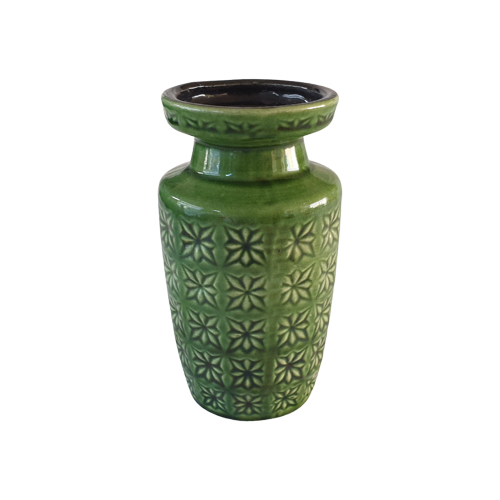 Vintage Vase Keramik Grün