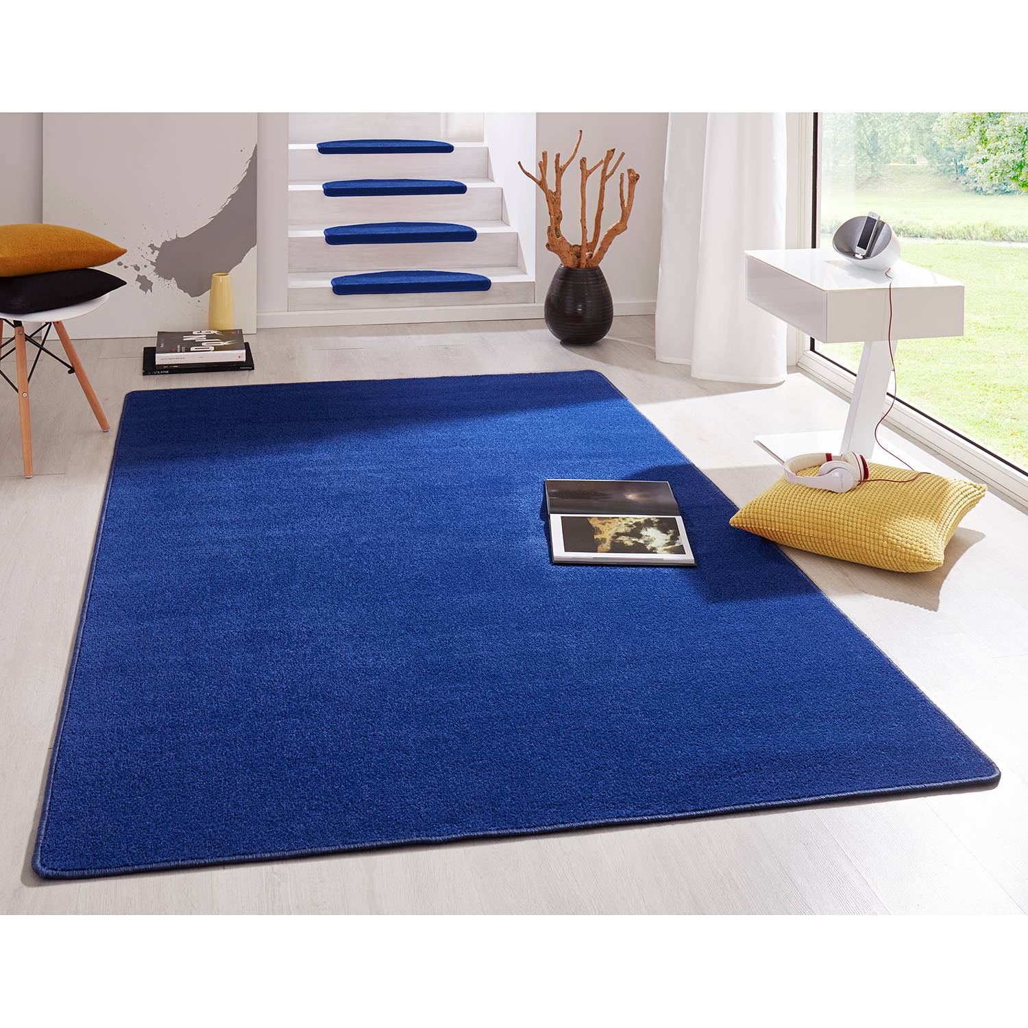 Kurzflorteppich Fancy Dunkelblau