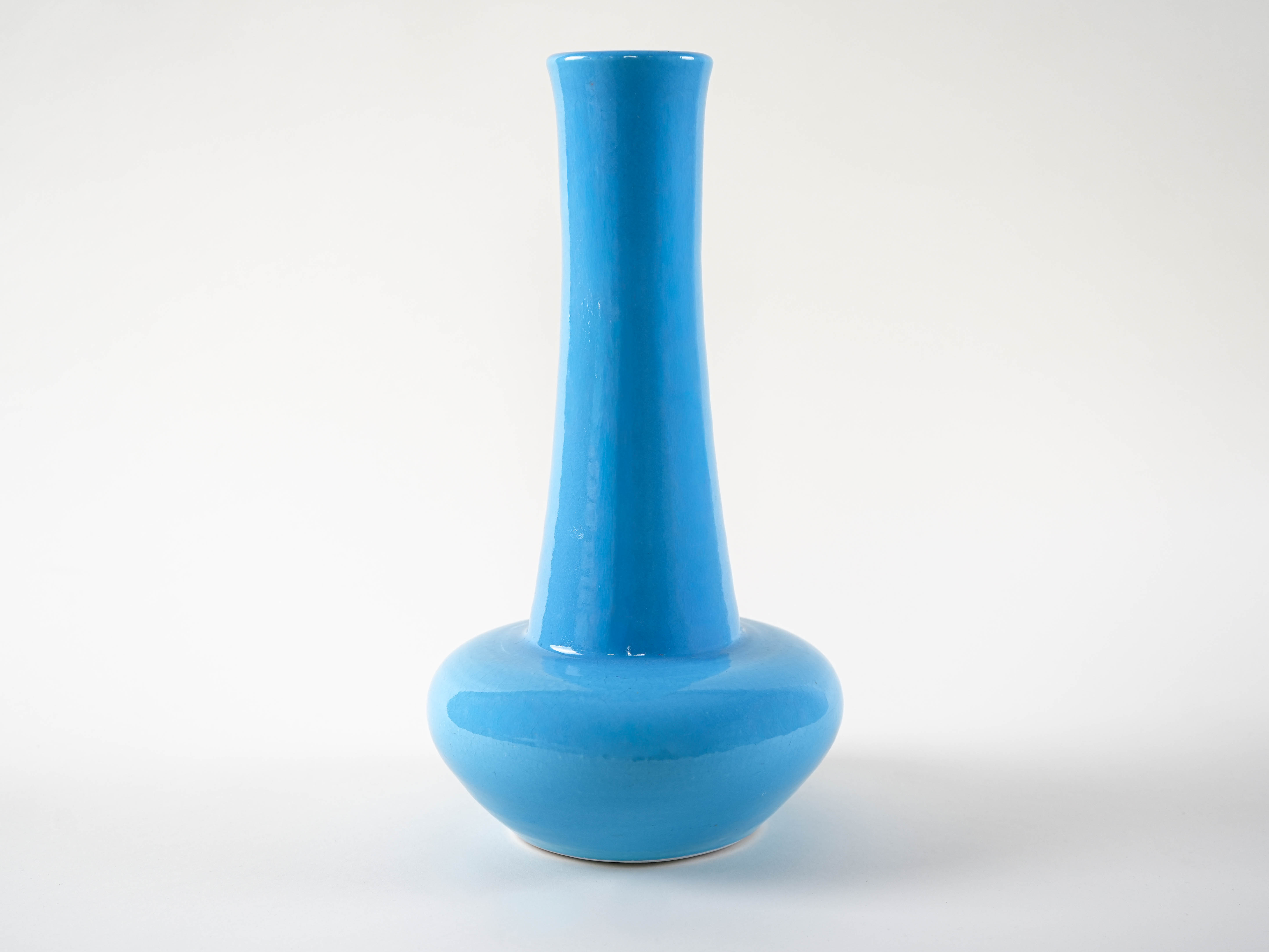 Keramikvase Blau1970er Jahre