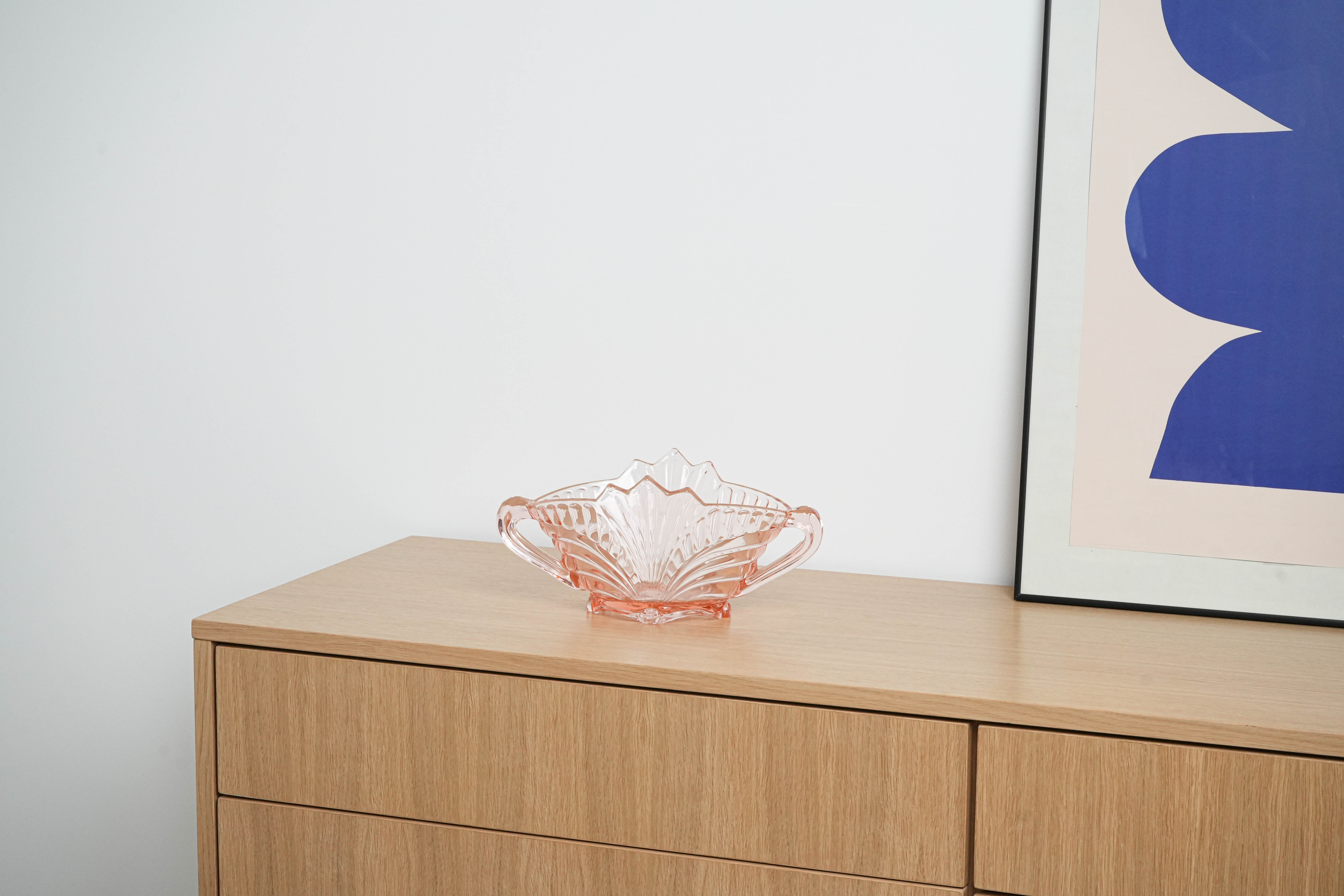 Glass bowl Pink 1970s