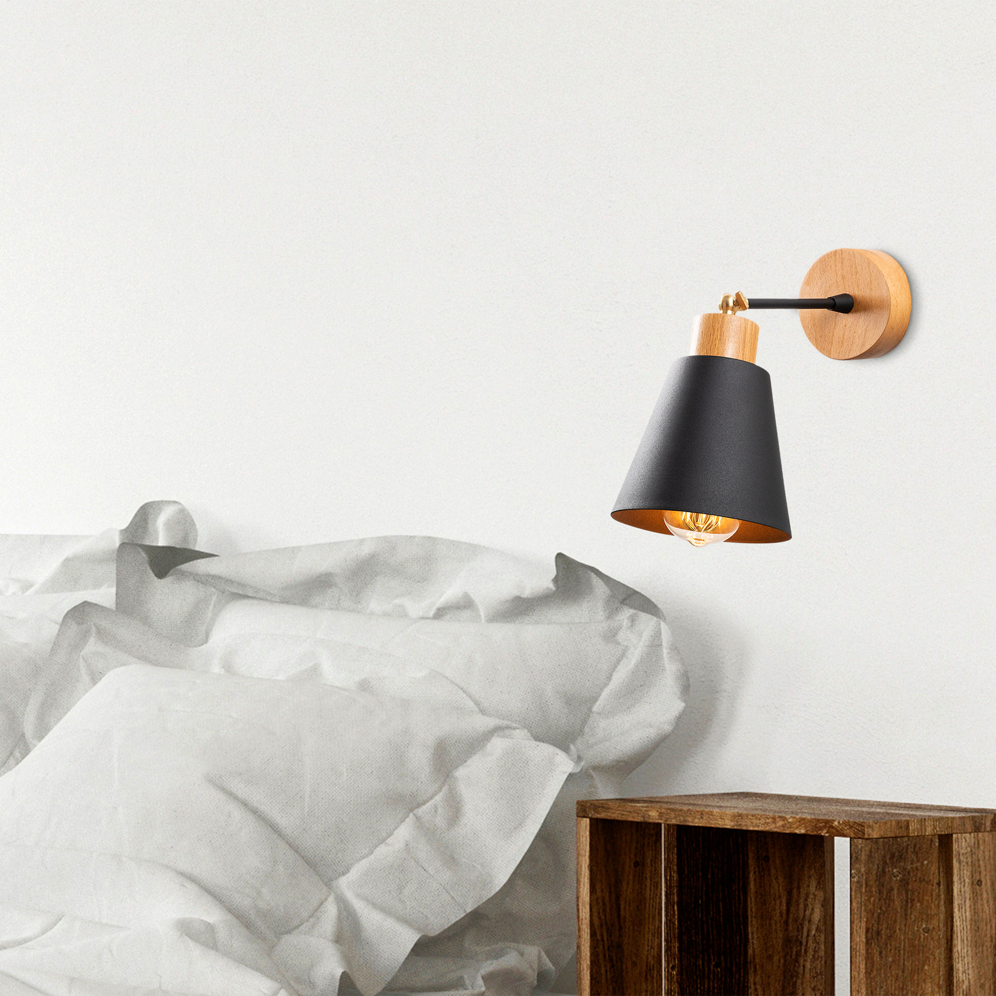Wall lamp metal black
