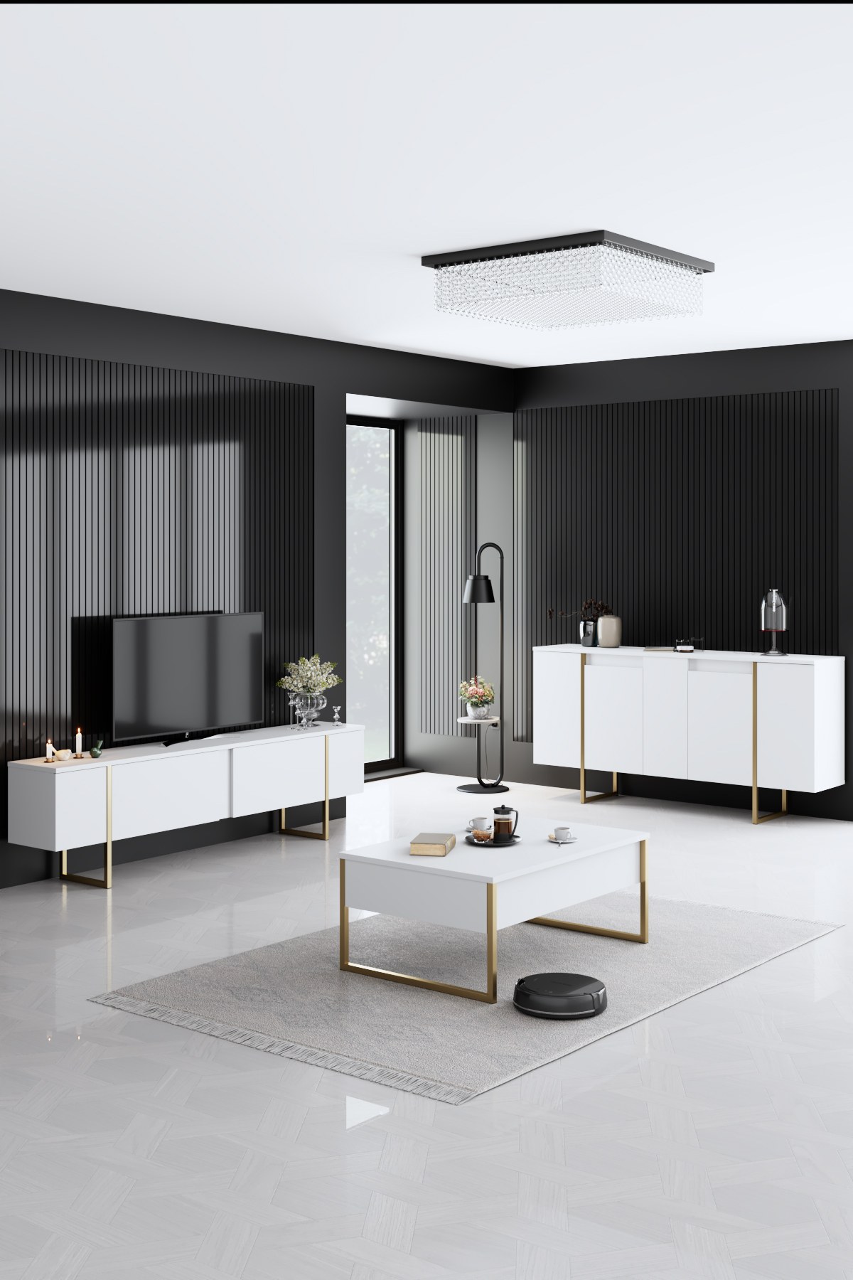 Luxe Konsolentisch Weiß