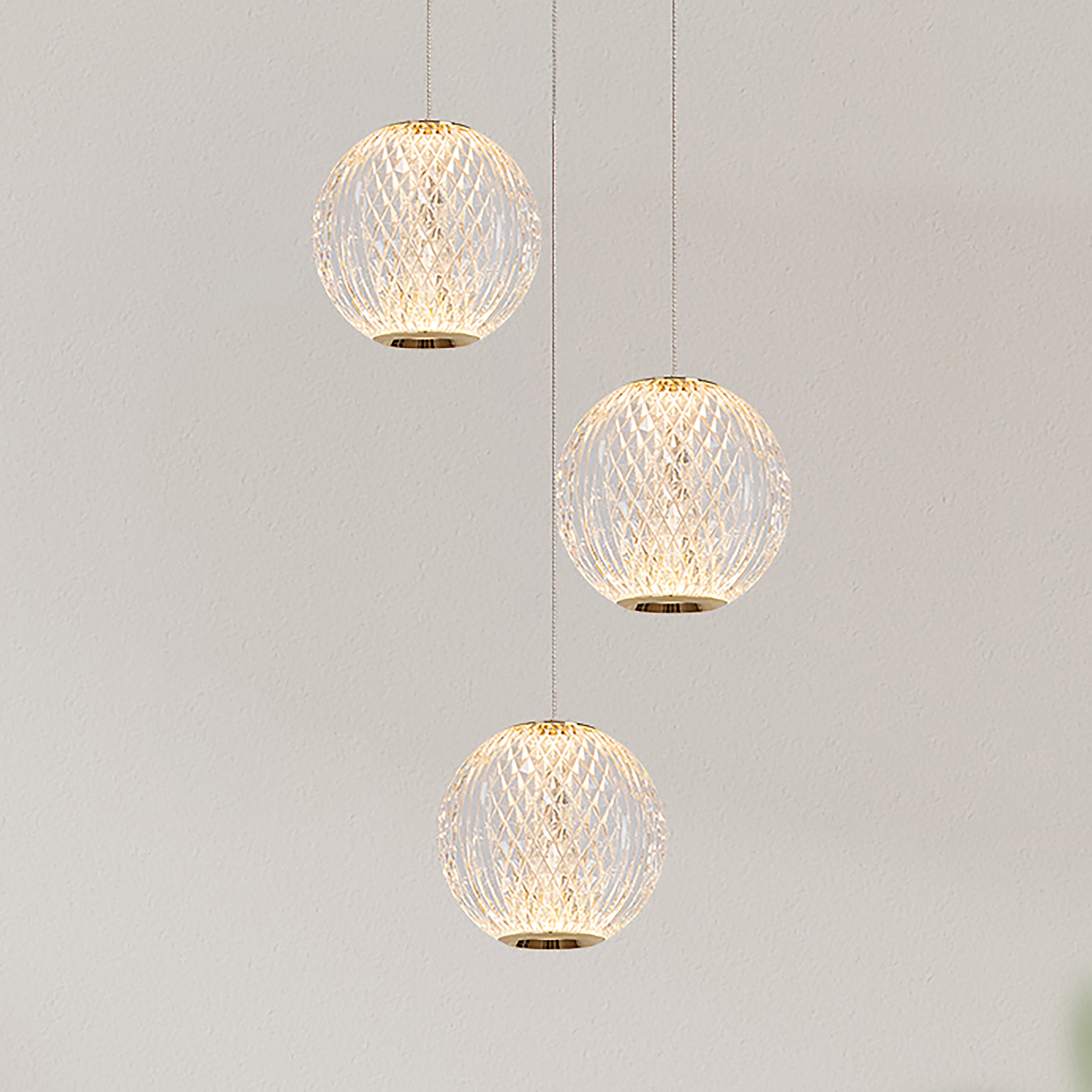 3-Flammig Cintra Typ A Pendelleuchte  Acrylglas Transparent