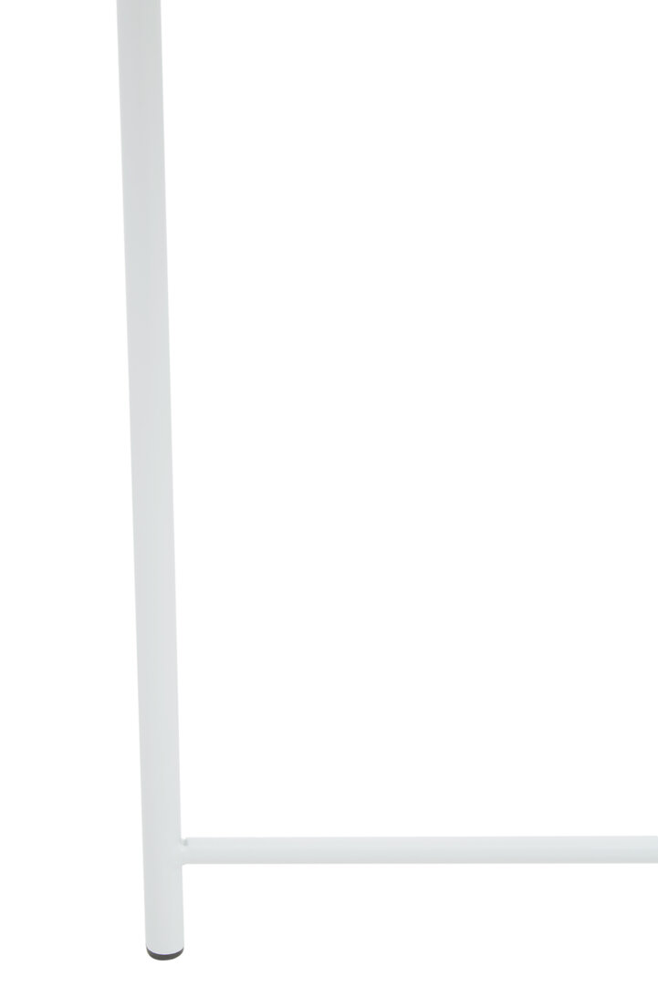 Steel Round Side Table Metal White