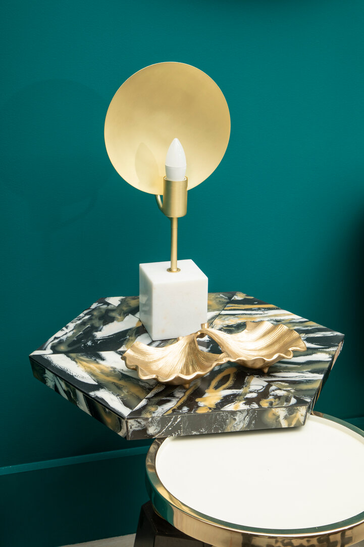 Odell Hexagonal Side Table Black