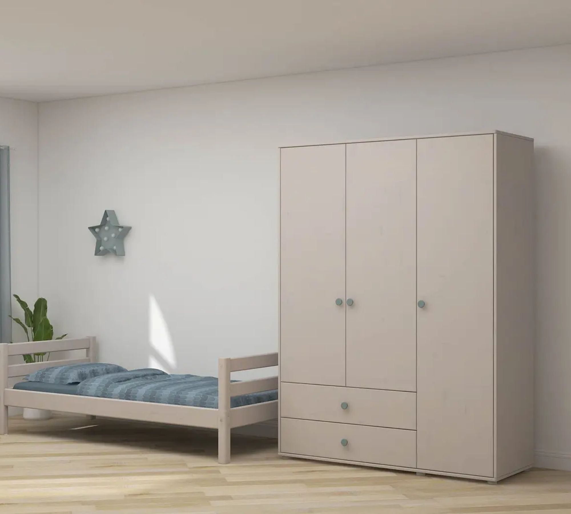 Kleiderschrank Extra Hoch Holz Taupe