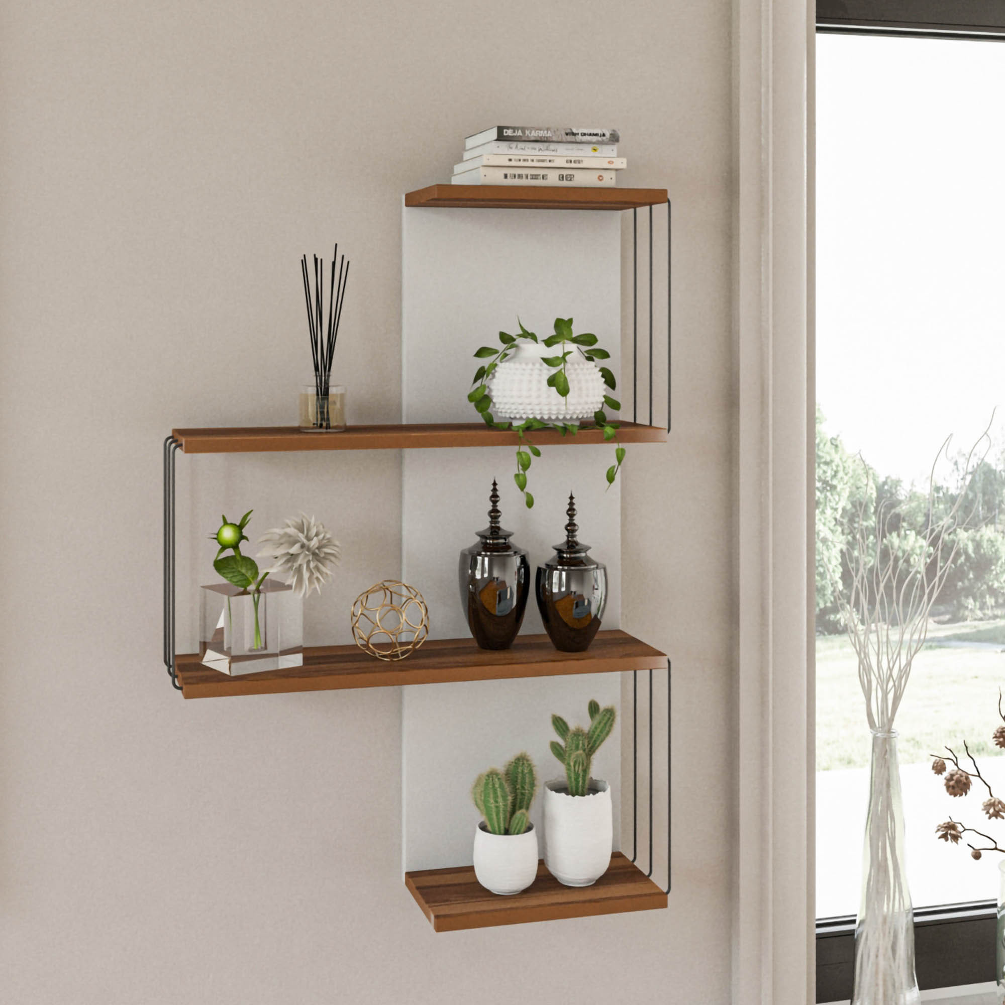 Cambel Wall Shelf Wood Veneer White
