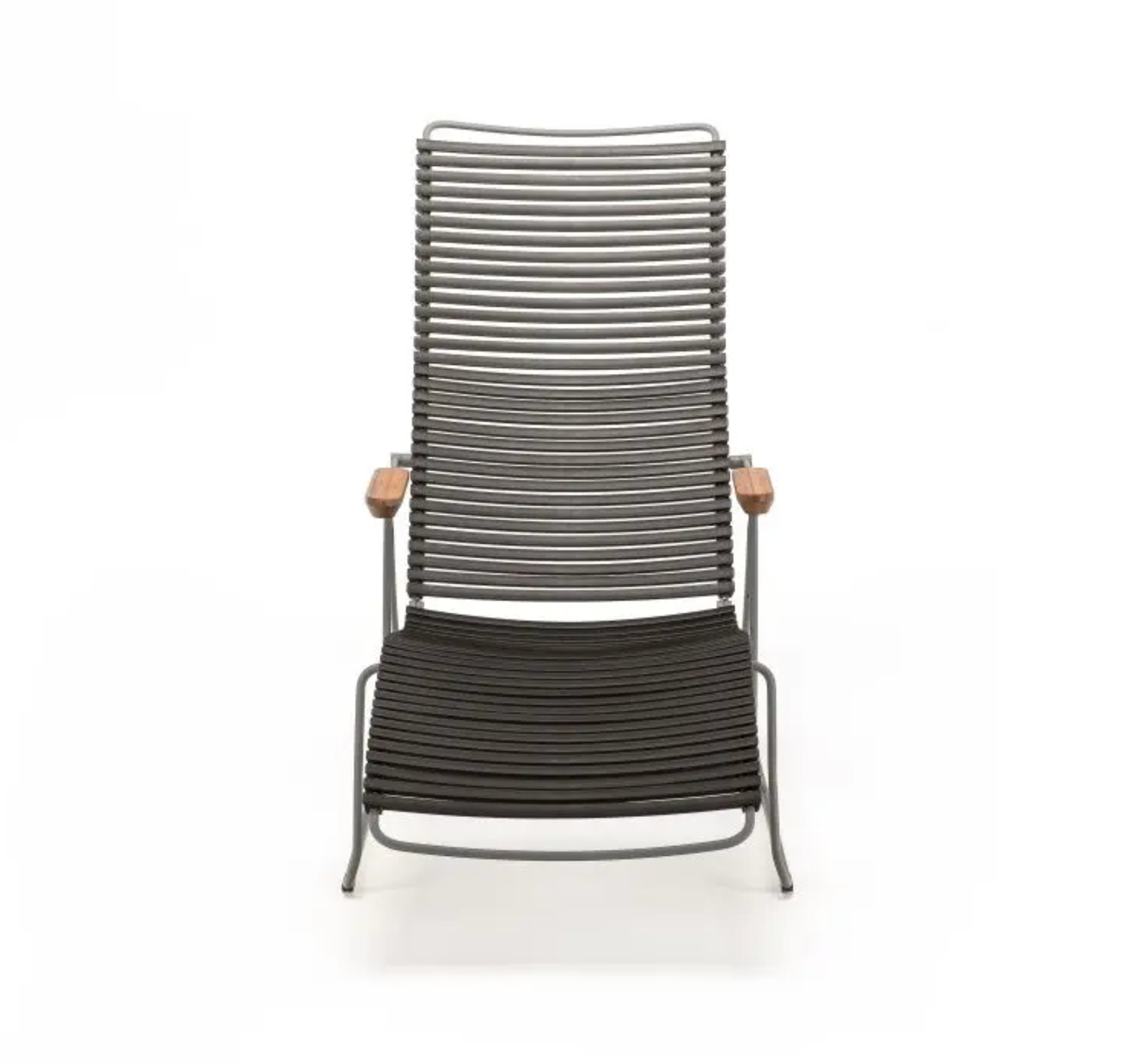 CLICK Sunlounger Liegestuhl Bambusarmlehnen Pflaume 10810