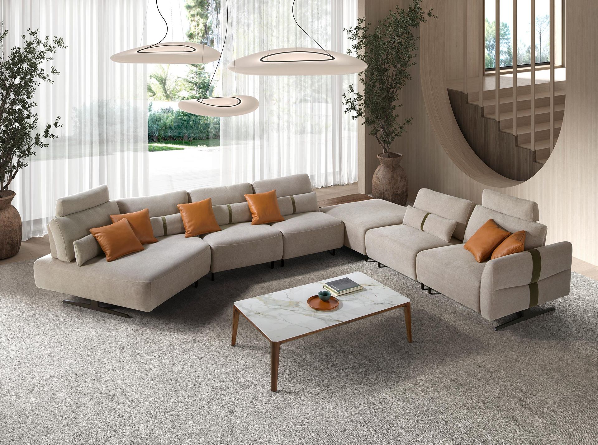 Modular Sofa Chaise Longue Left Sand