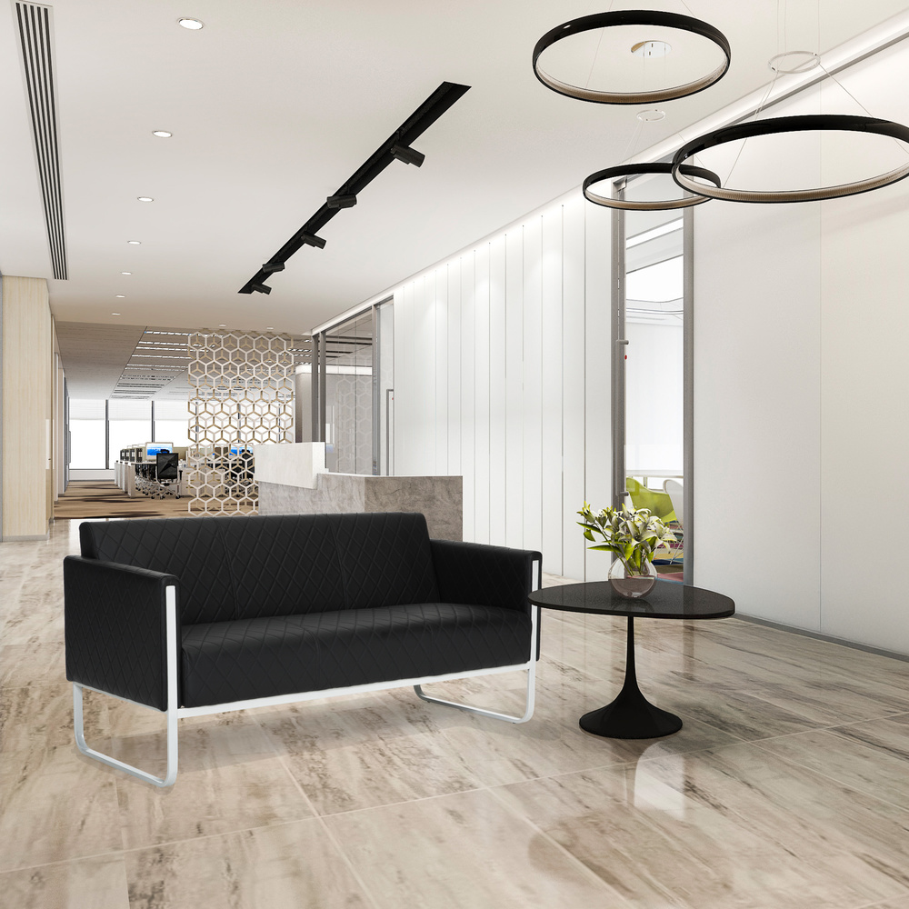 ARUBA 3-seater sofa artificial leather Black