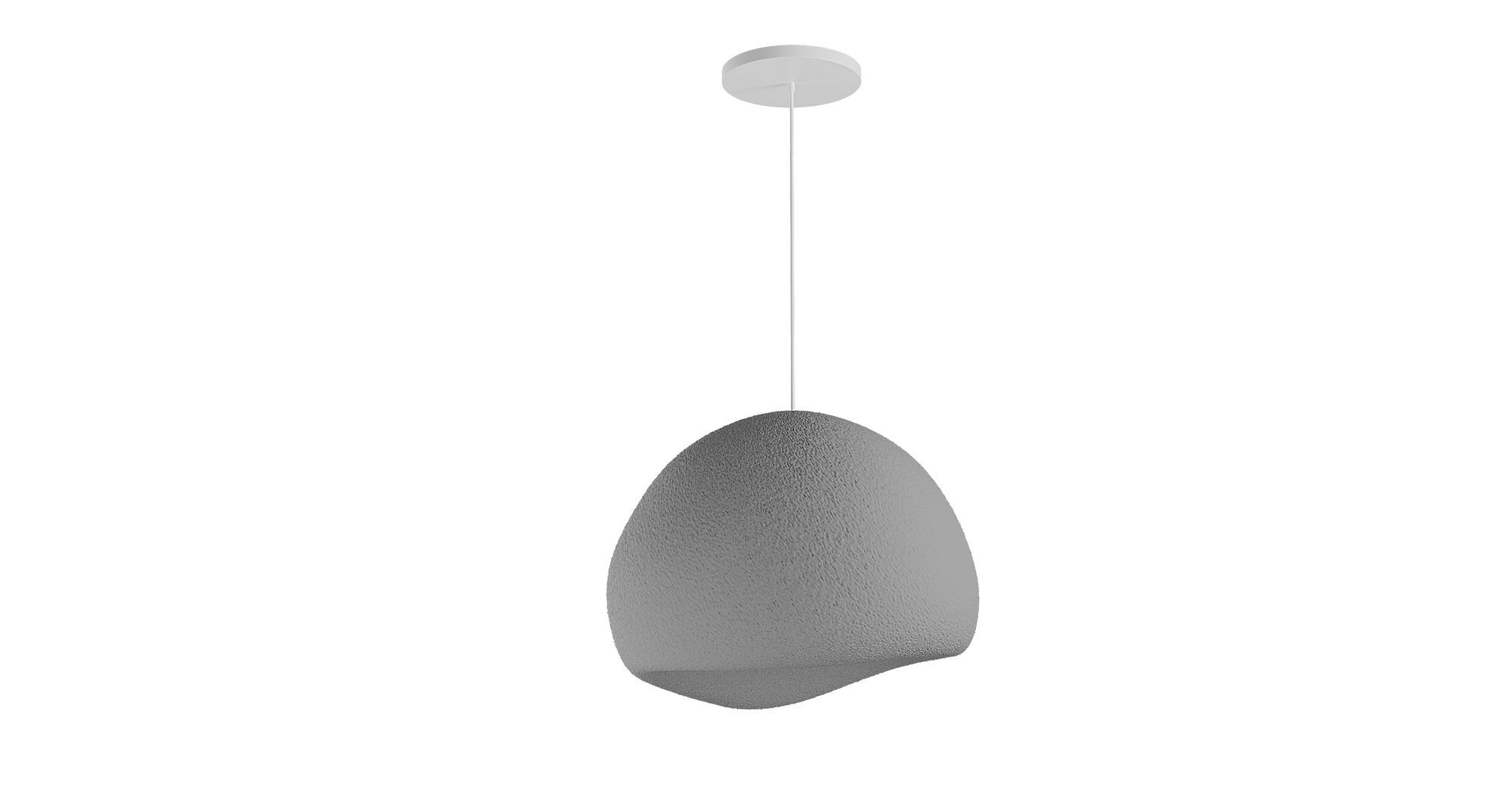 1-Flammig Wabi Sabi Kurai Pendelleuchte Beton Grau