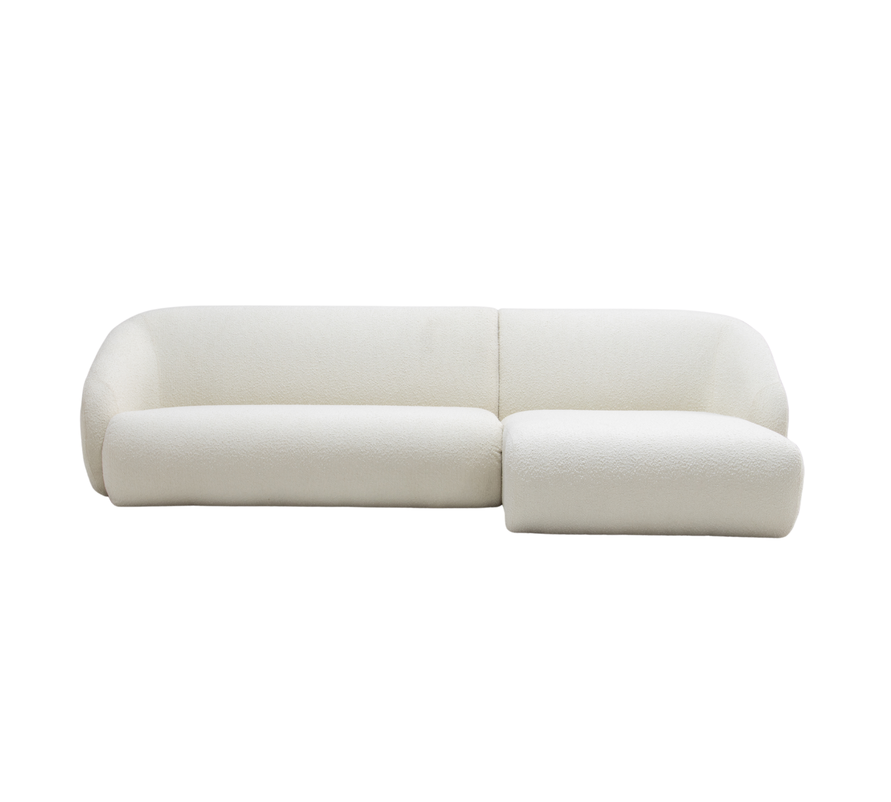 Blanca 3-Sitzer Sofa Récamiere Rechts Bouclé Off White