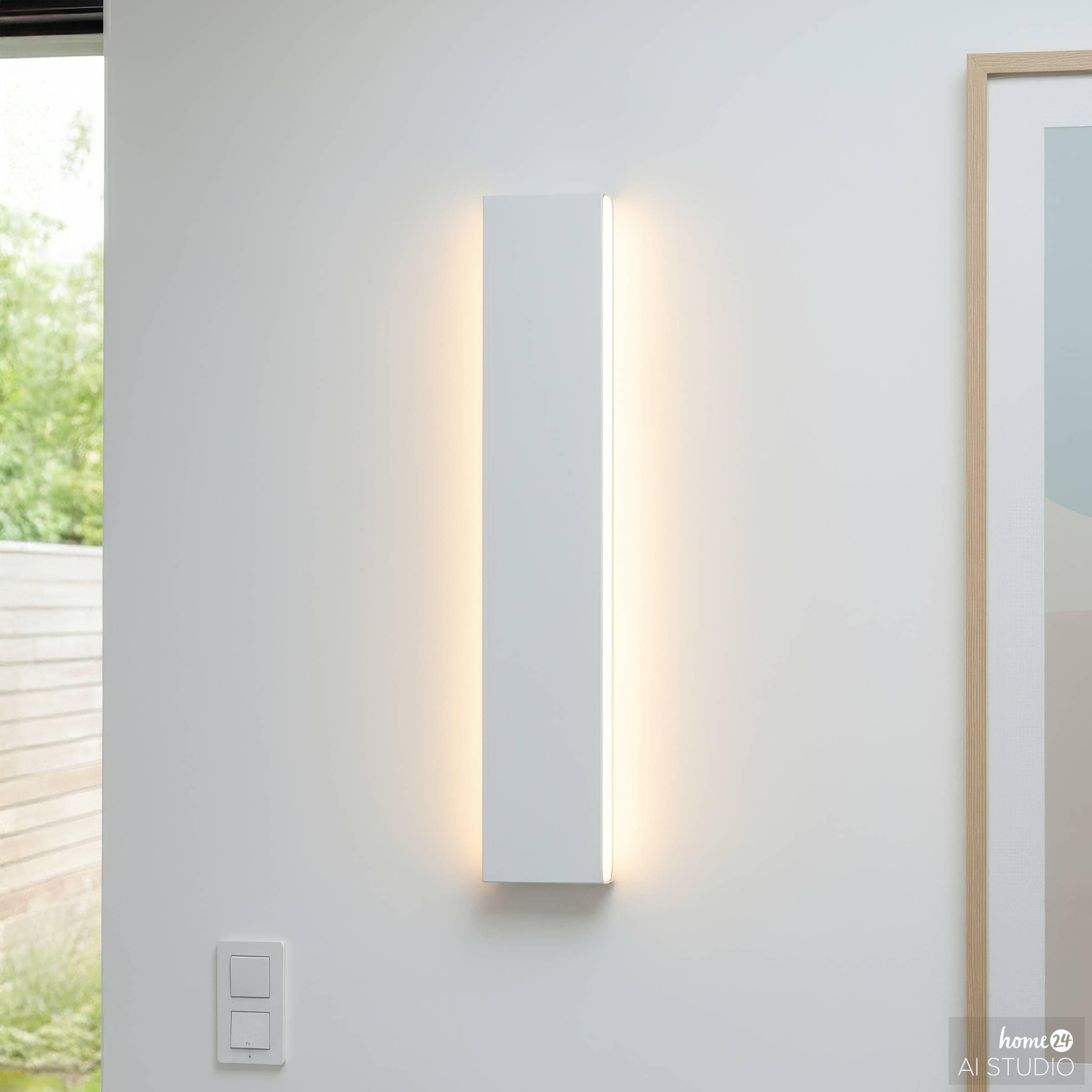 Krim Battery-powered wall lamp Dimmable incl. Remote control White