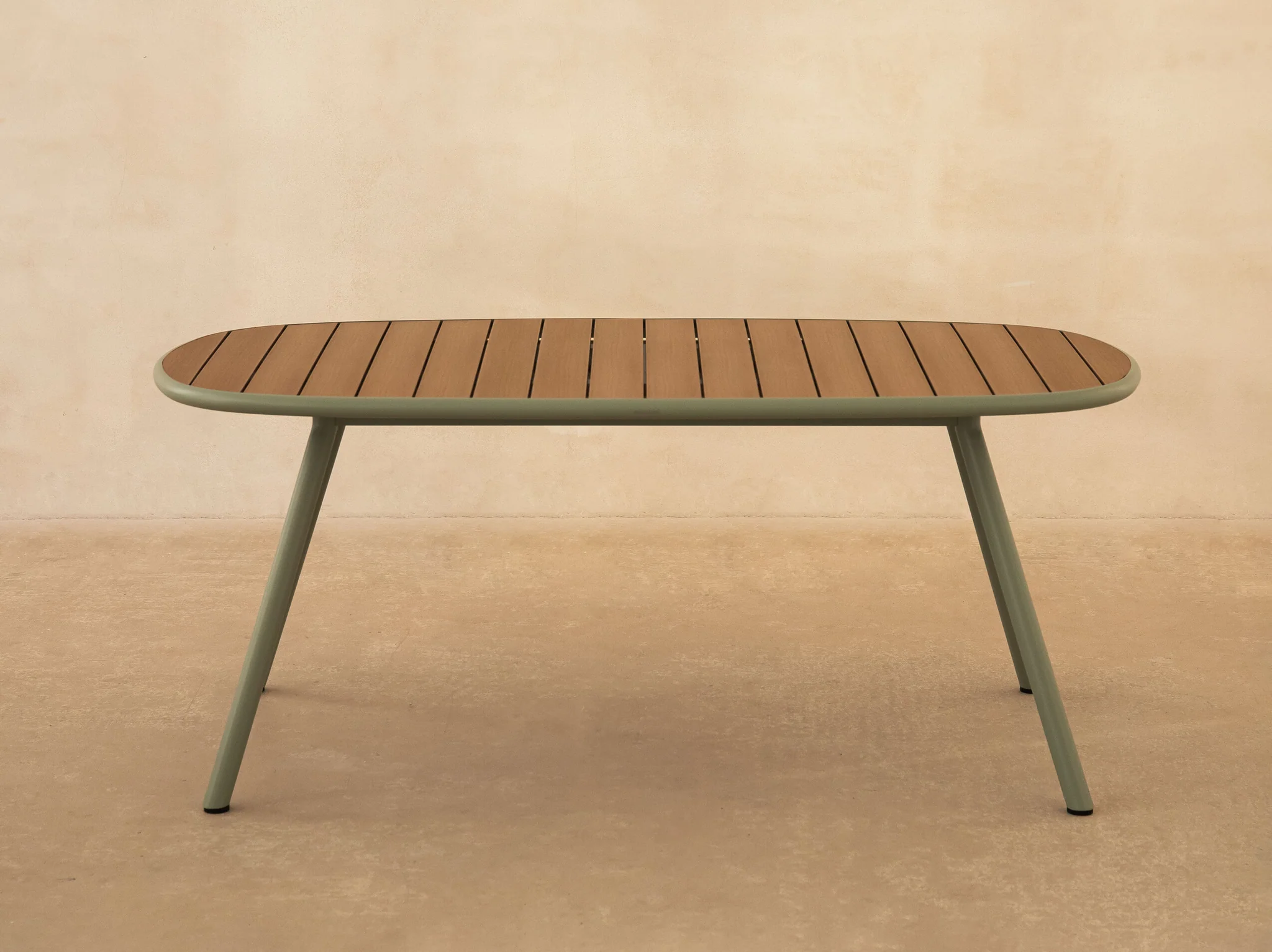 Niublau Garden Table 6-Seater Plastic Brown 180x90x75 cm