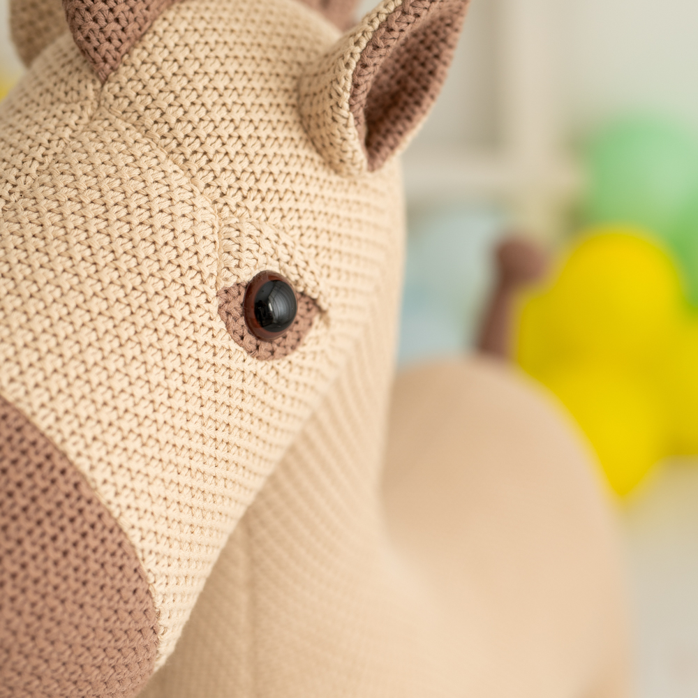 Horse Maxi Plush Toy Cotton Brown