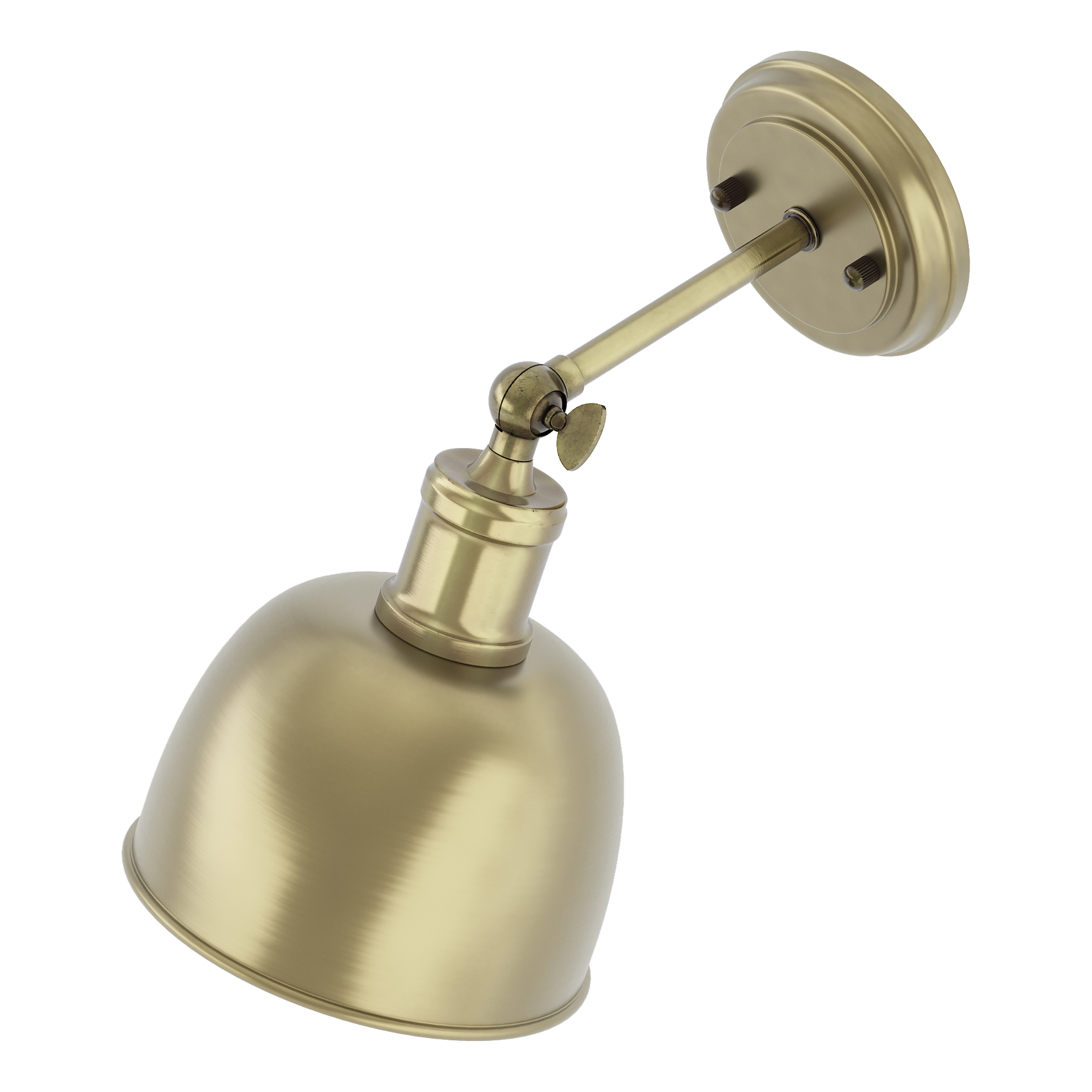 1-Flammig LOWI Wandleuchte Eisen Messing