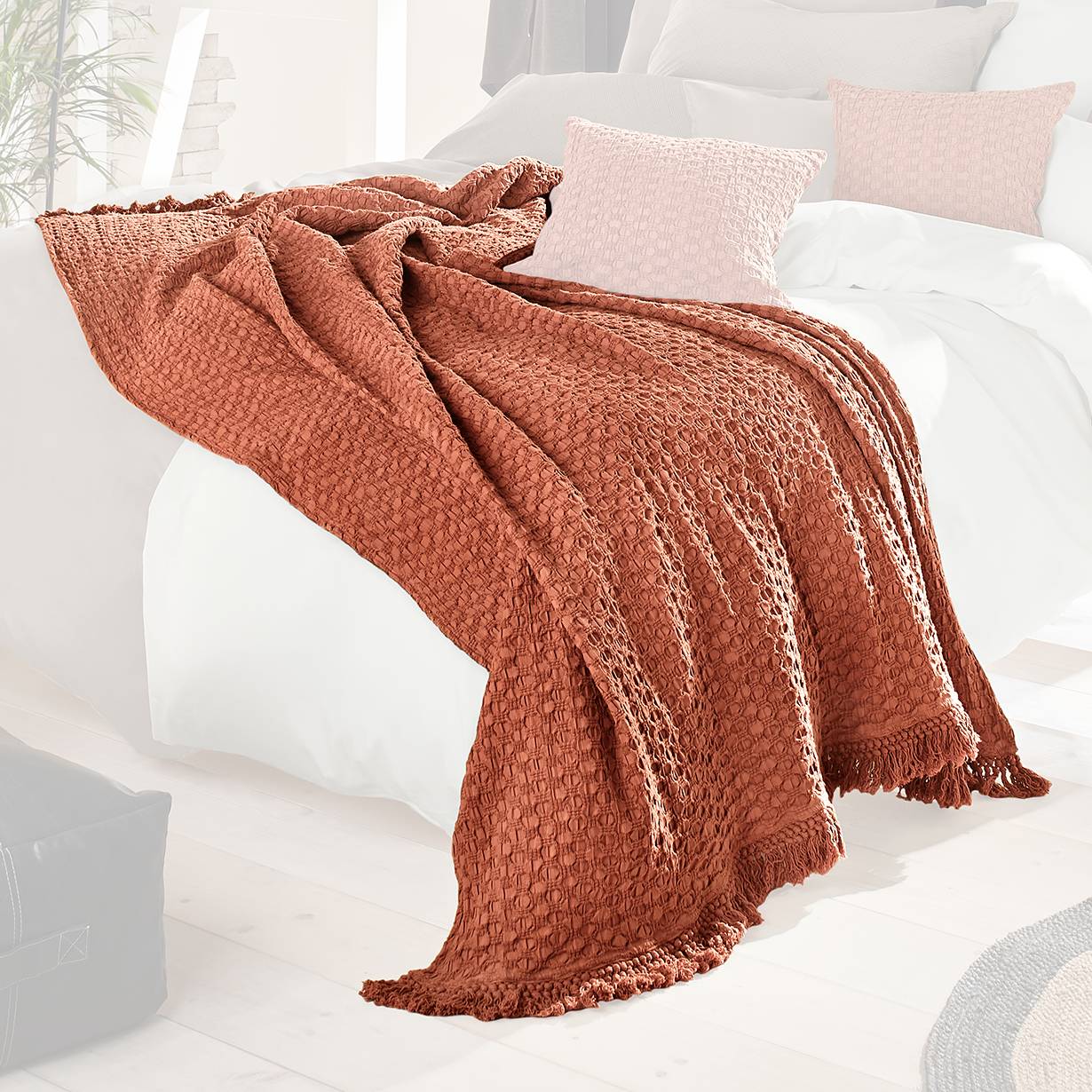 Ravels Wohndecke Baumwolle Rot