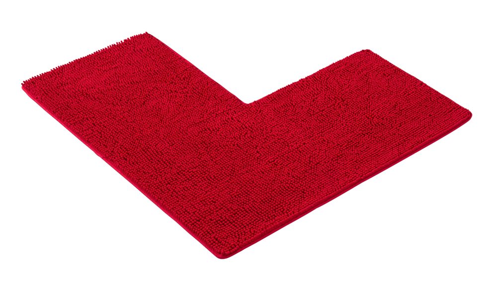 Mikrofaser Eckbadematte Rot Öko-Tex Standard 100