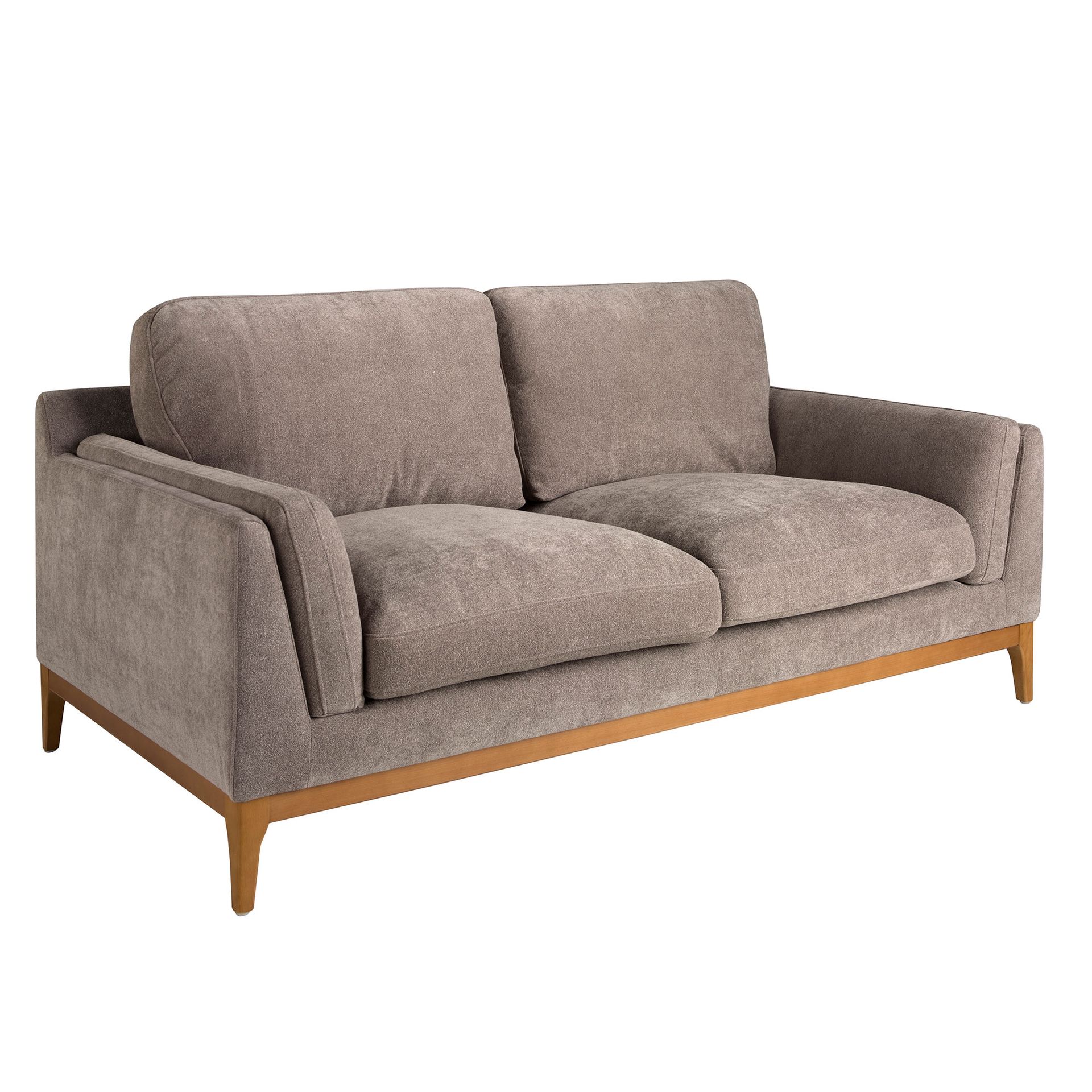 Sofa 2-Sitzer Textil Braun