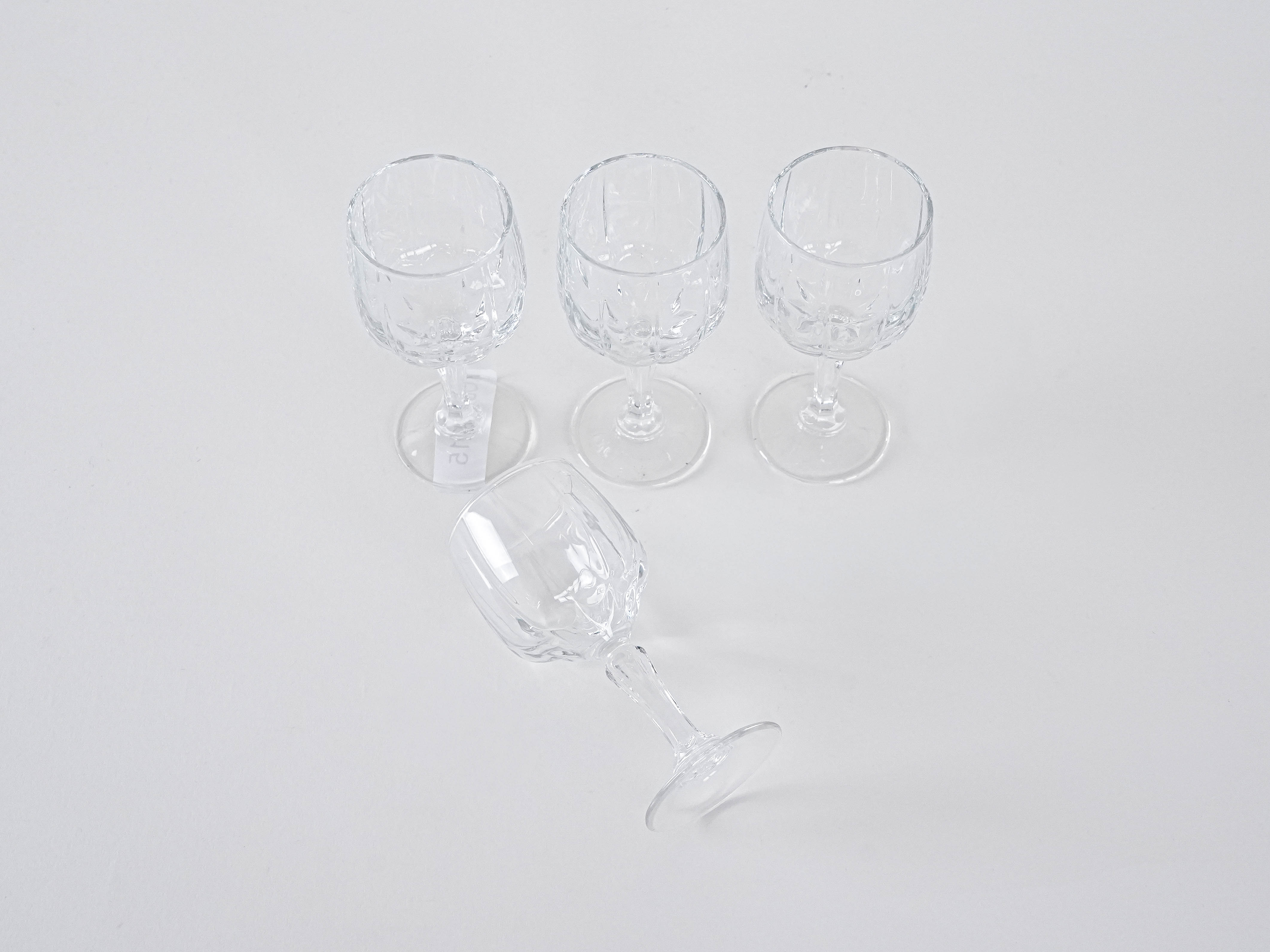 4x bicchieri trasparenti