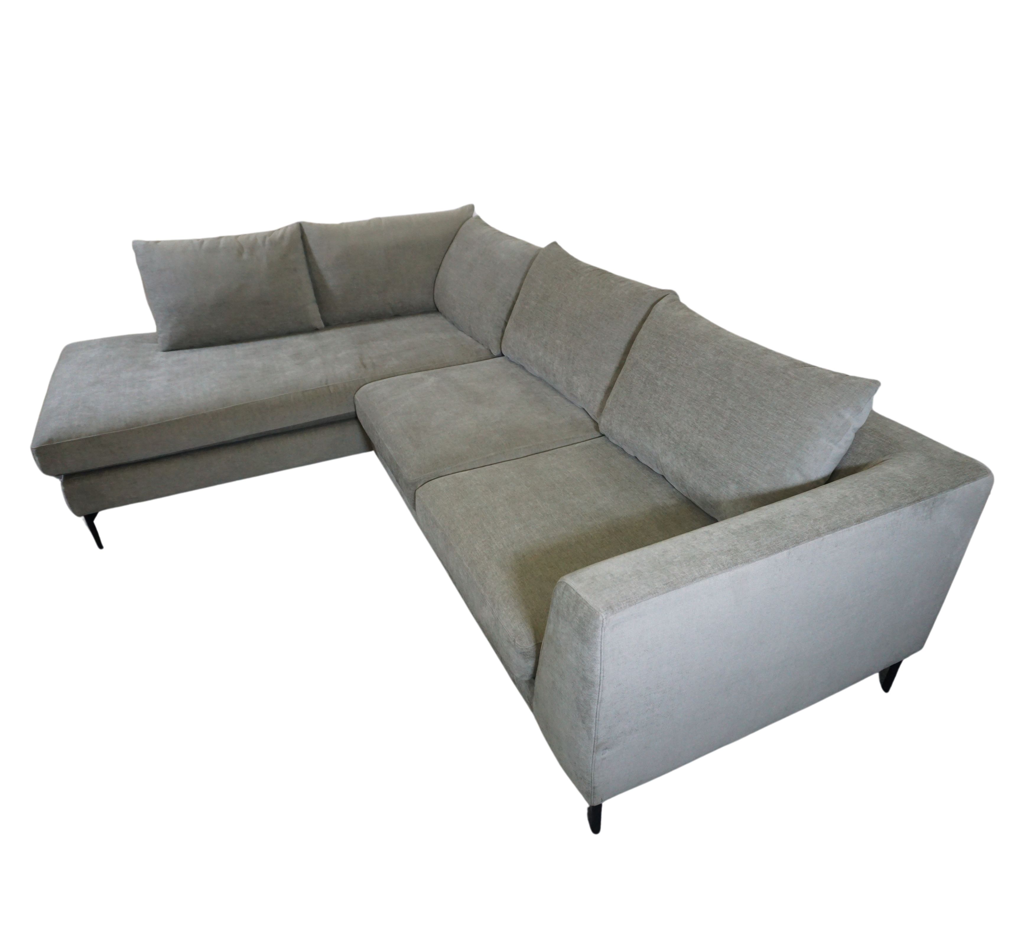 Noa Ecksofa Récamiere Links Planet Grey Green