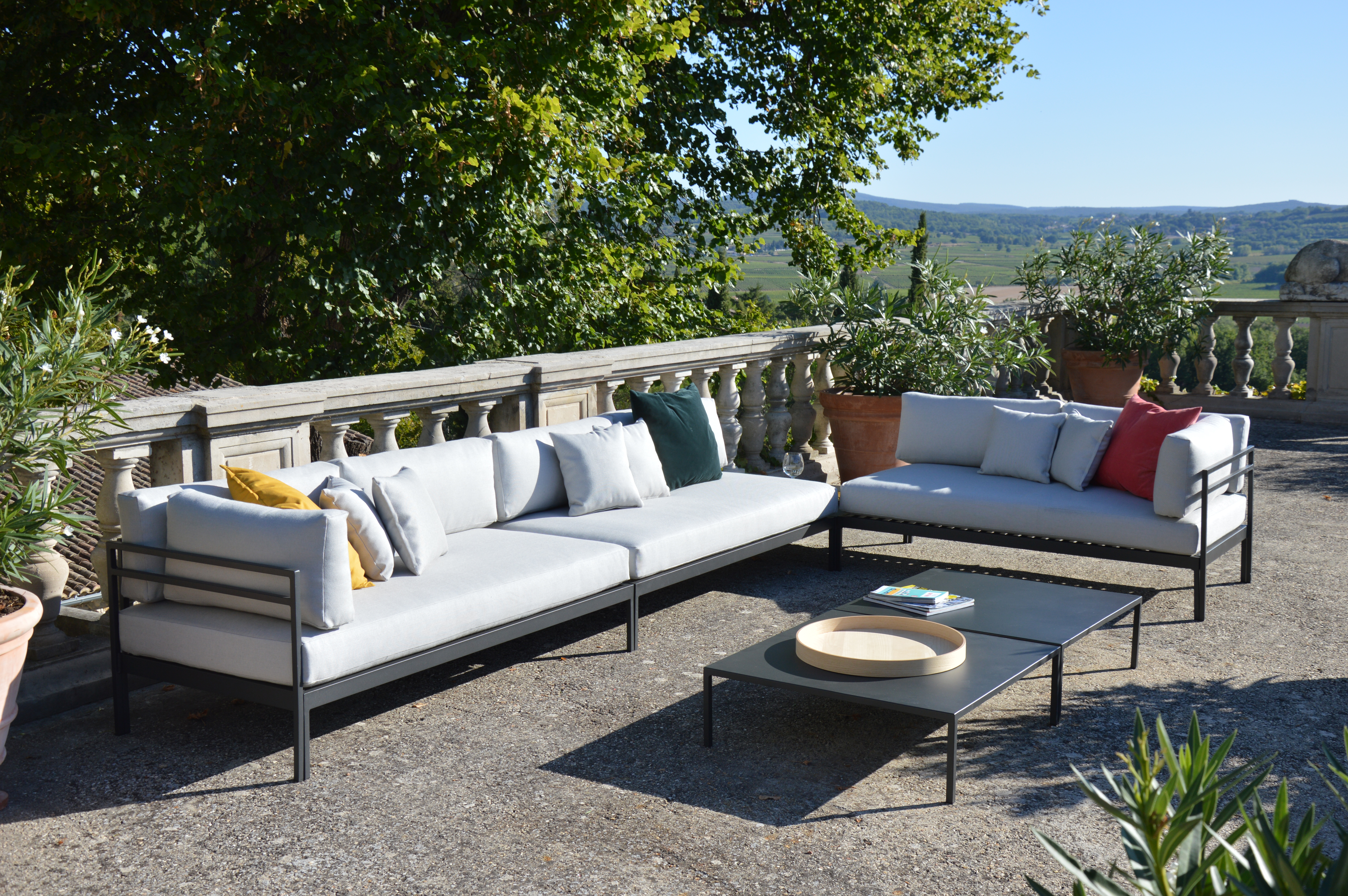 L03 Modulares Lounge-Set Anthrazit