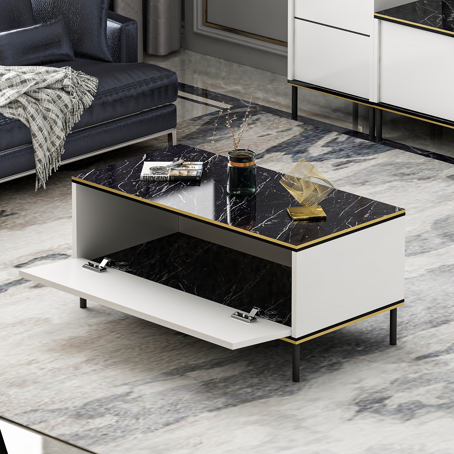 Imaj Coffee Table Wood Veneer White
