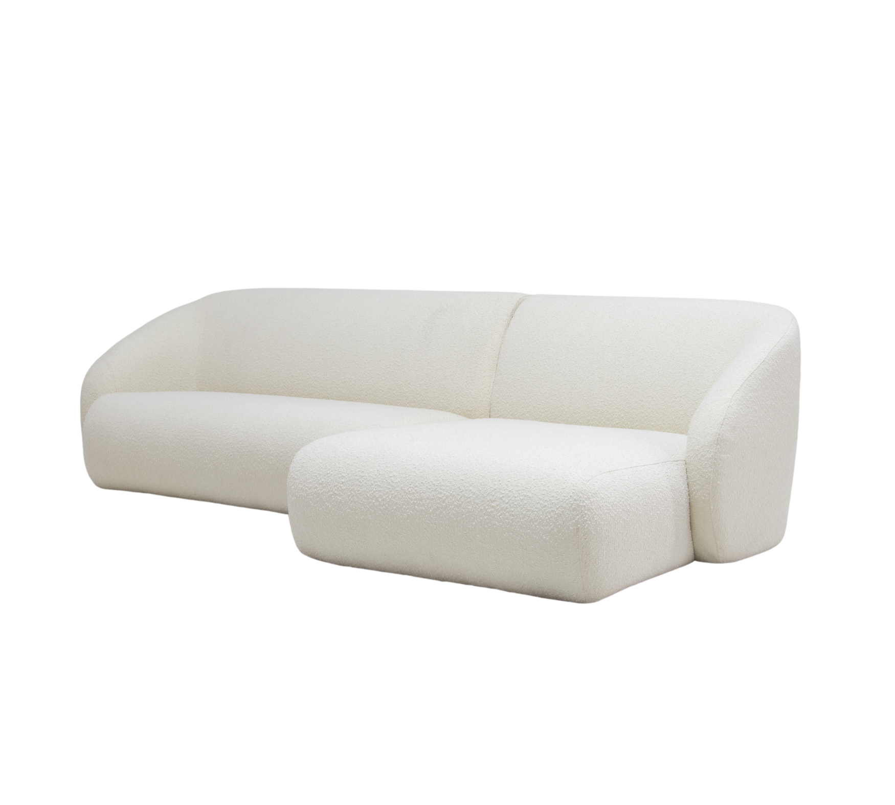 Blanca 3-Sitzer Sofa Récamiere Rechts Bouclé Off White