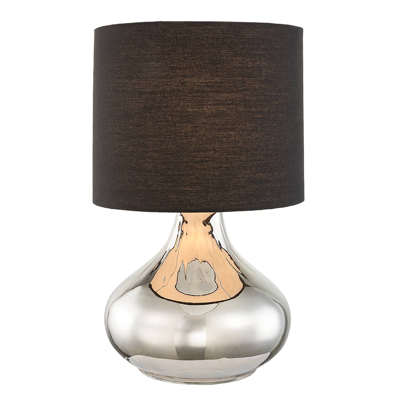 Salo IV Table Lamp Cotton Fabric Smoked Glass 1-light