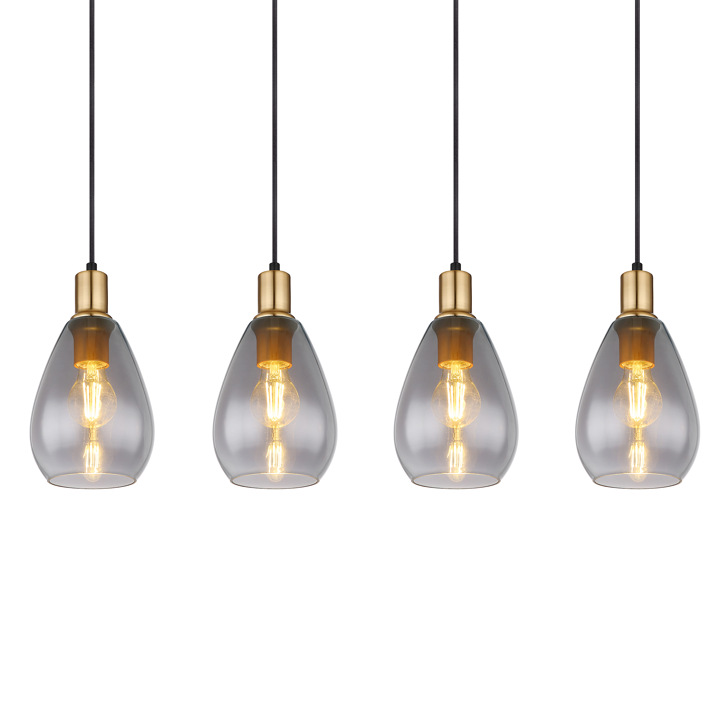 Fanni Type A Pendant Light Smoked Glass Iron Black