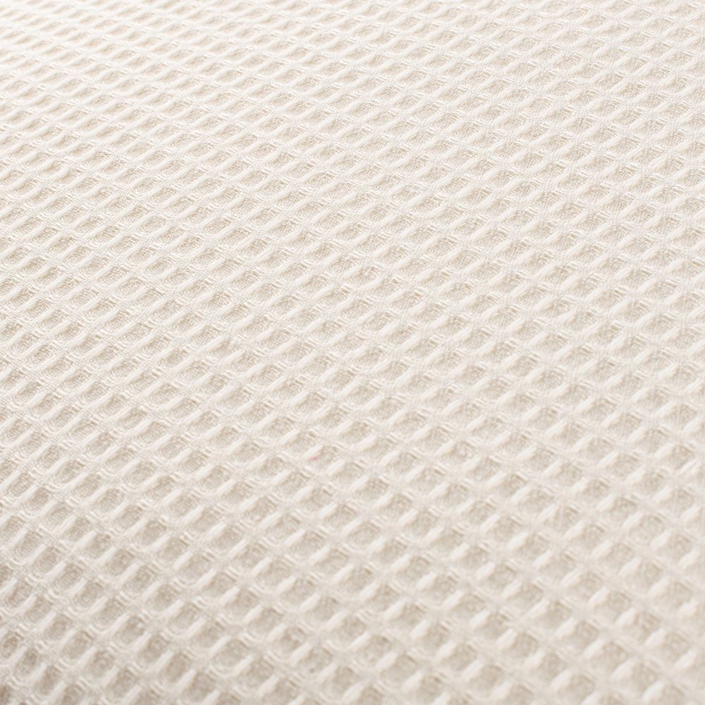 Kissen und Decken Set aus Waffelpiqué 100% Baumwolle Creme