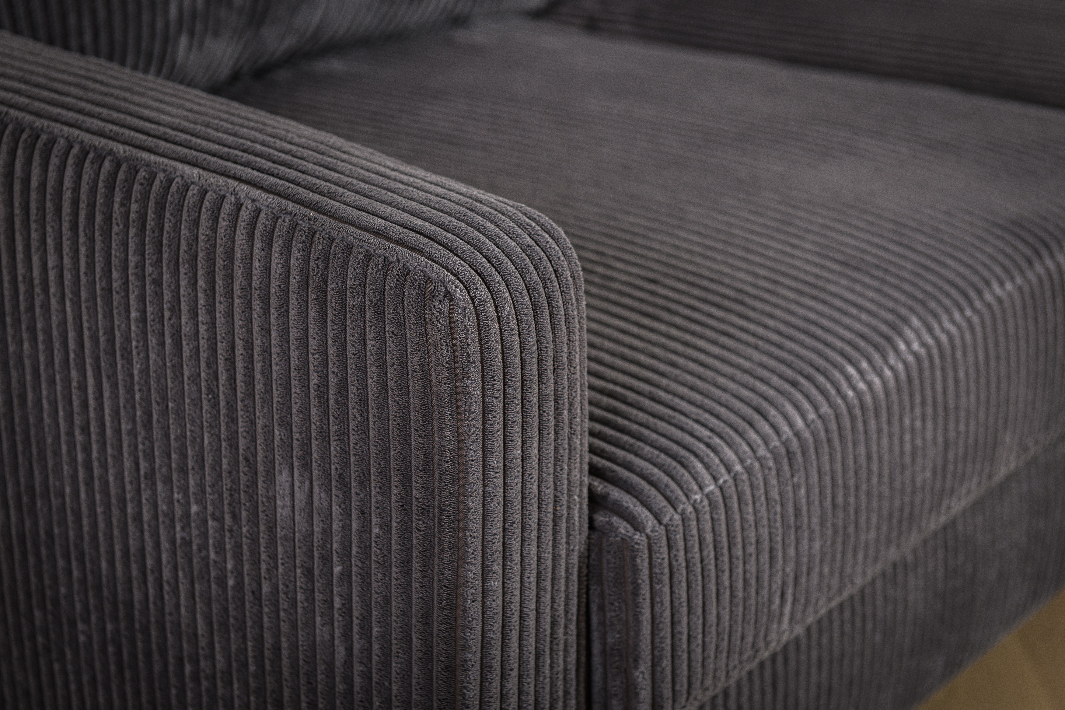 Sofa 3-Sitzer Chaiselongue Links Rechts Grau