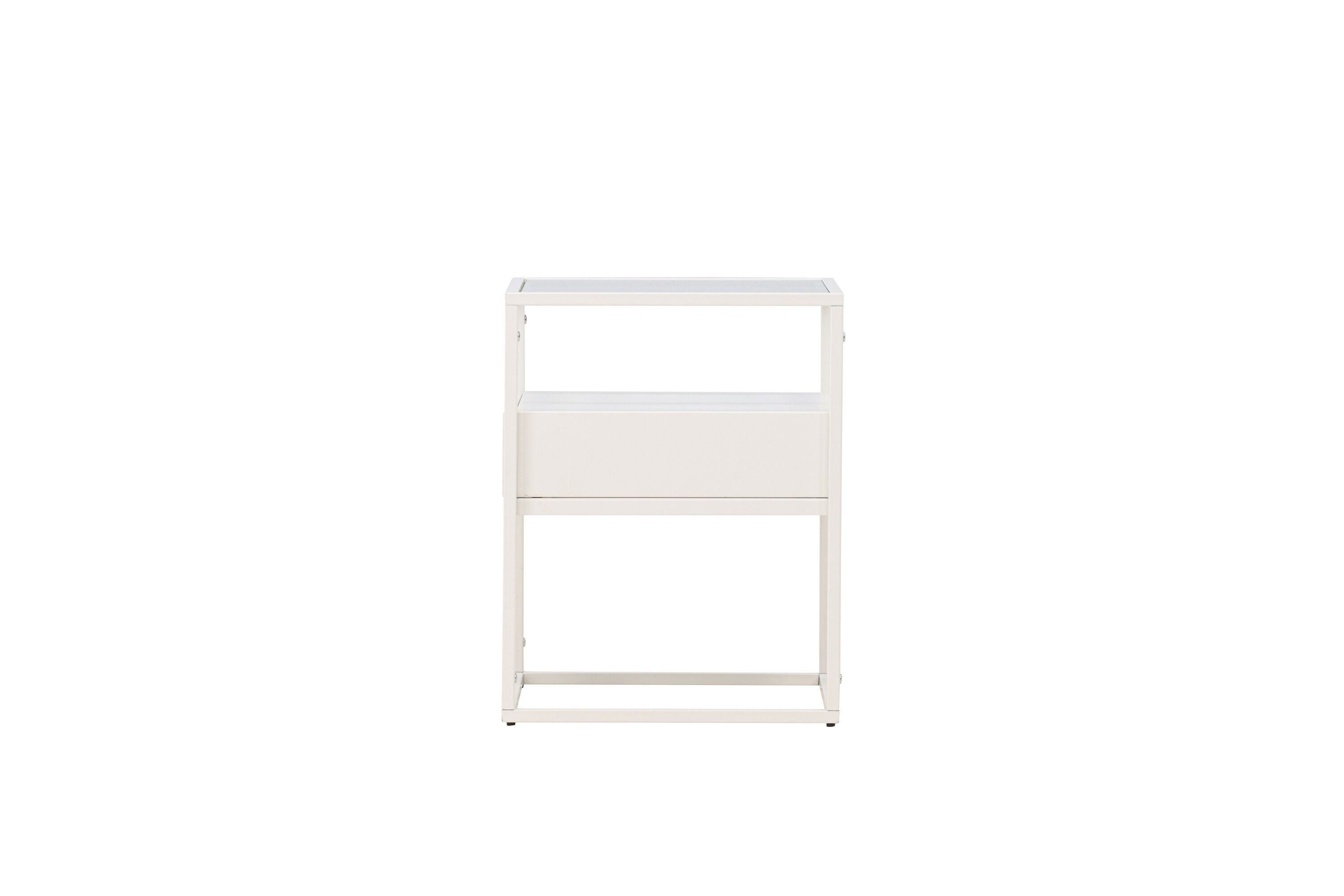 Fortaleza Beistelltisch Stahl Glas Schwarz