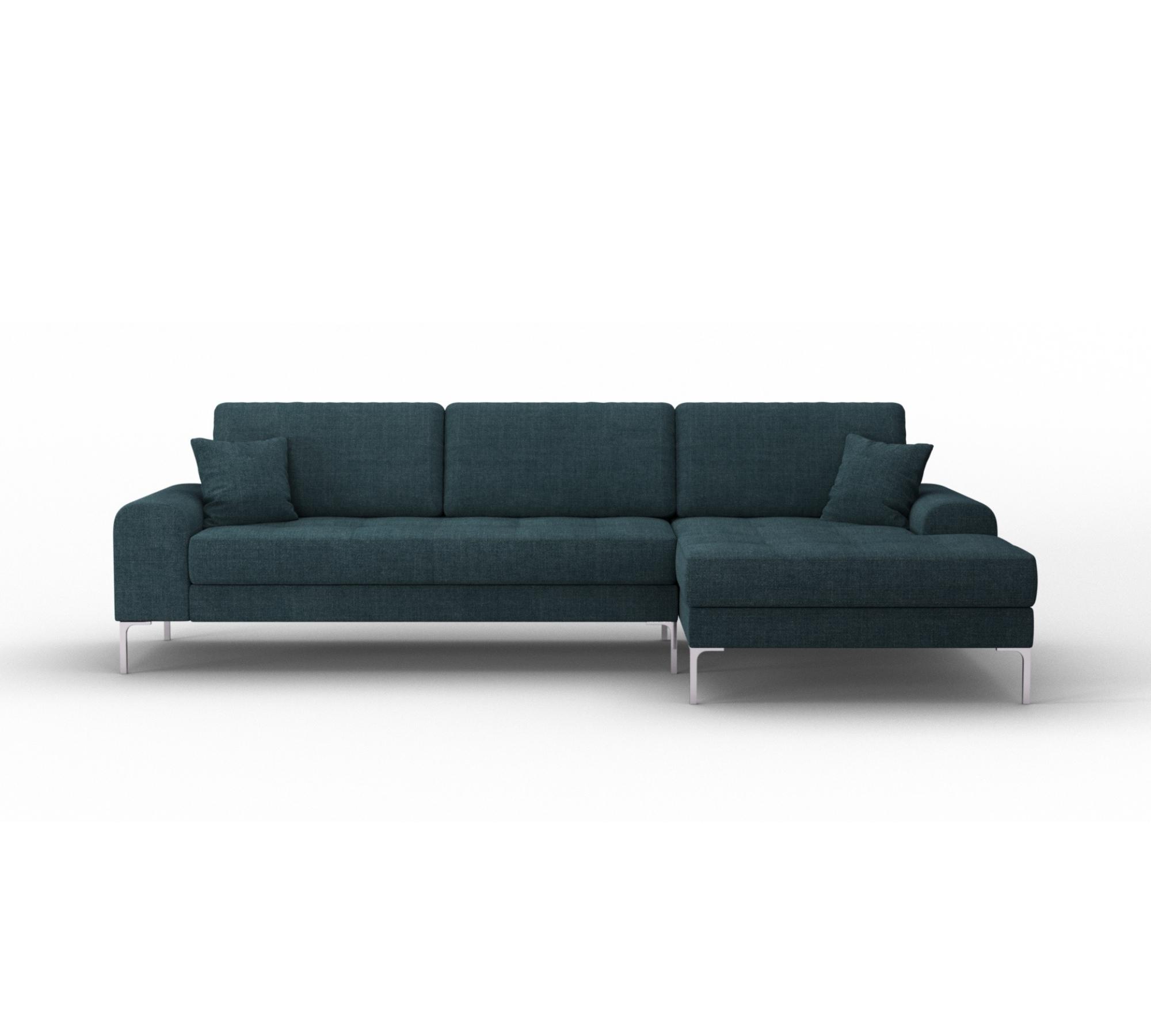 Rime Ecksofa mit Récamiere rechts Graugrün