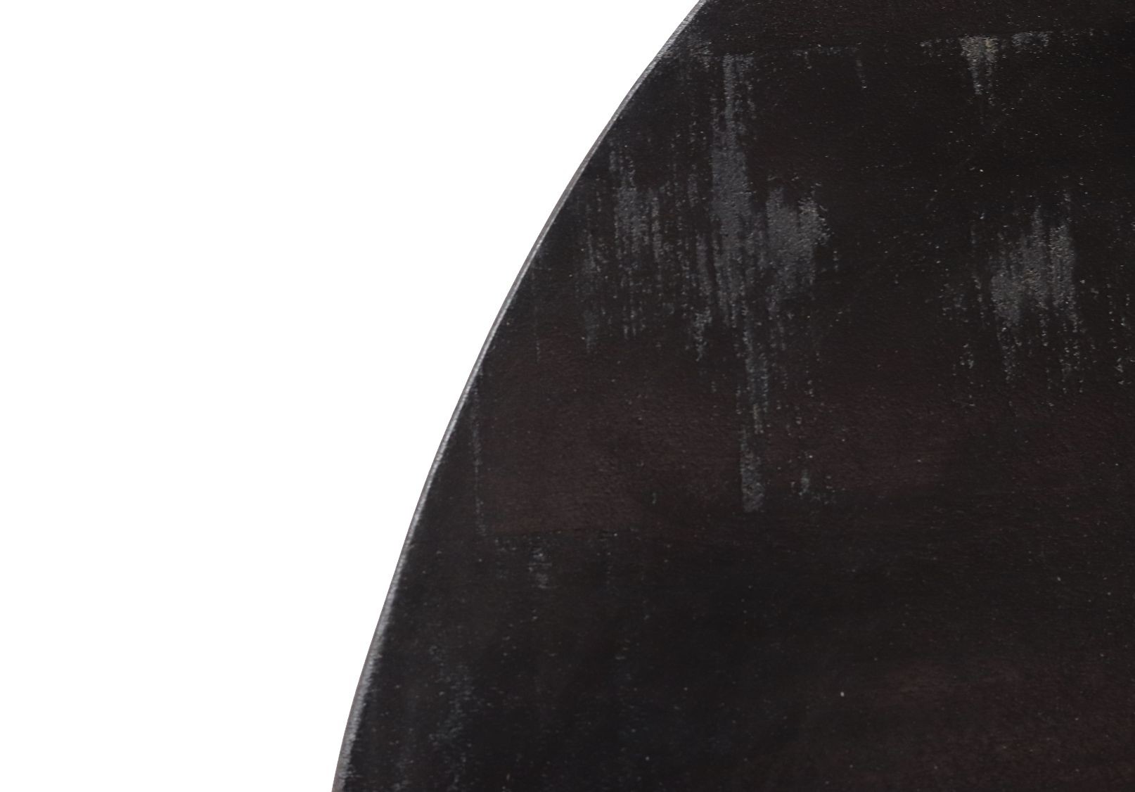 Ovale Couchtischplatte Mangoholz Schwarz