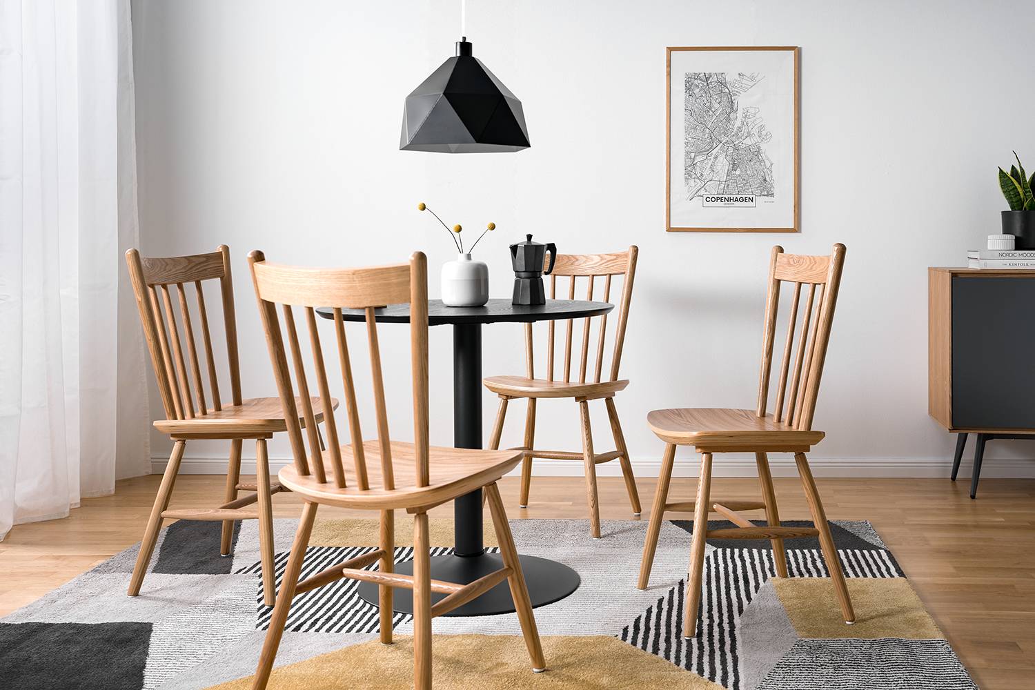 Dining chair Gort Ash partial solid