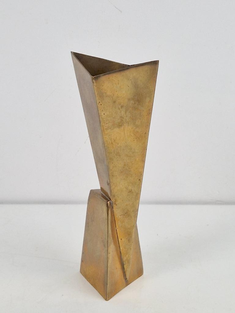 Vintage Vase Messing Versilbert 1930er Jahre
