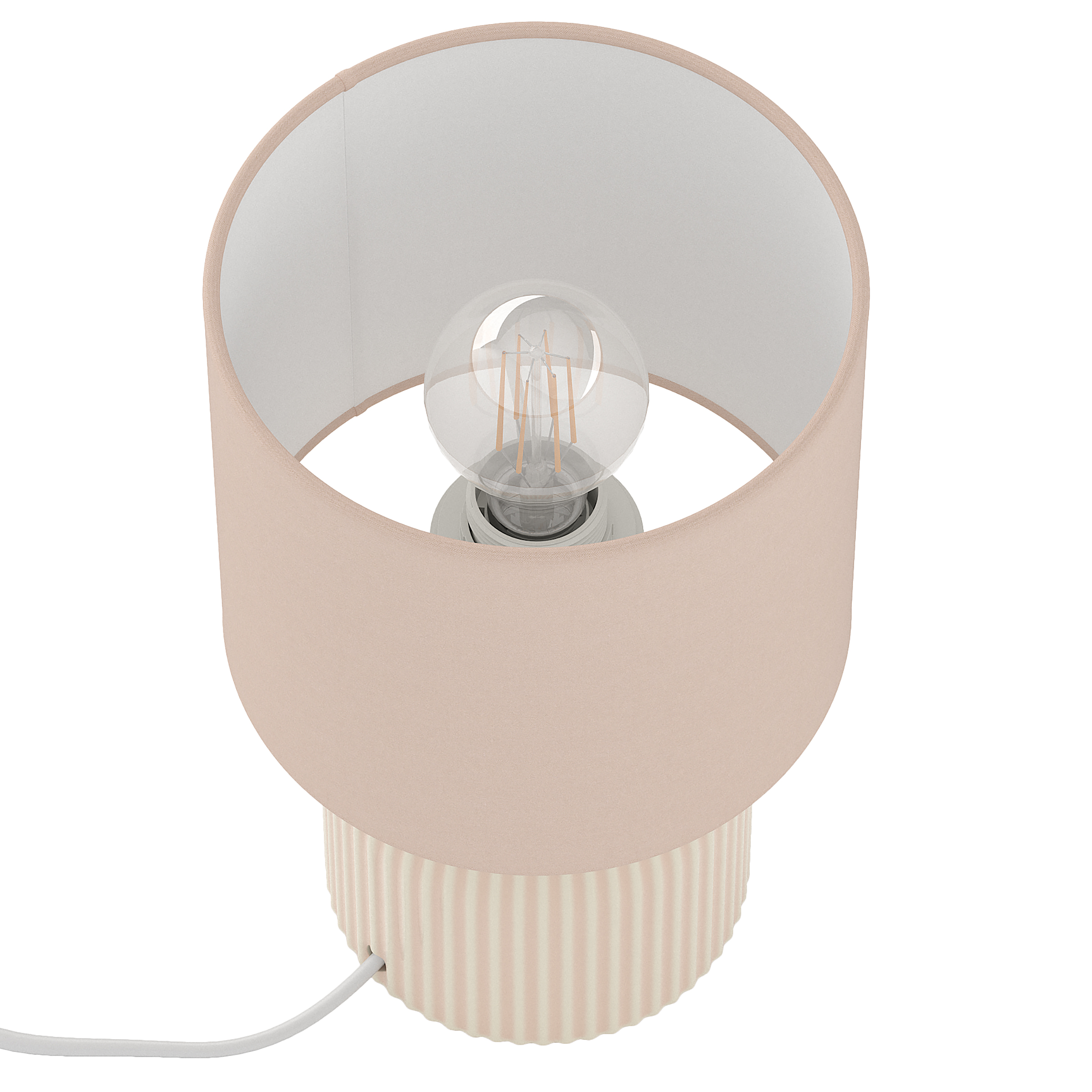 1-Flammig Uvaro Tischleuchte Frottee Keramik Rosa