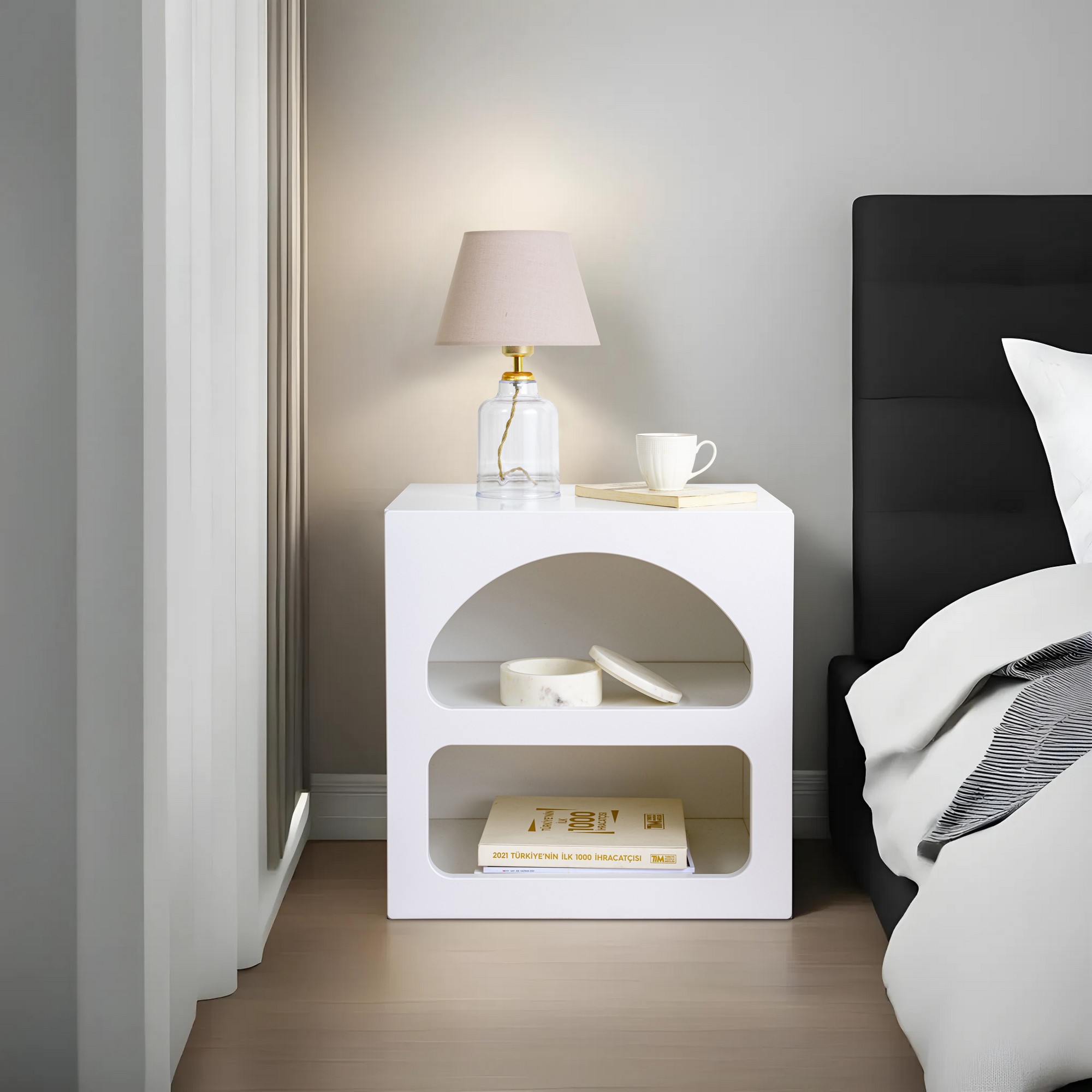 Lorin Nightstand White