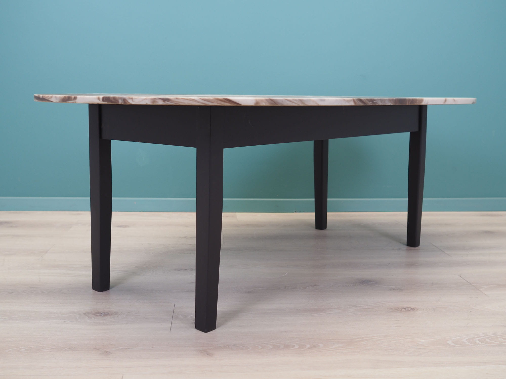 Vintage Coffee Table Wood Stone Multicolor 1970s