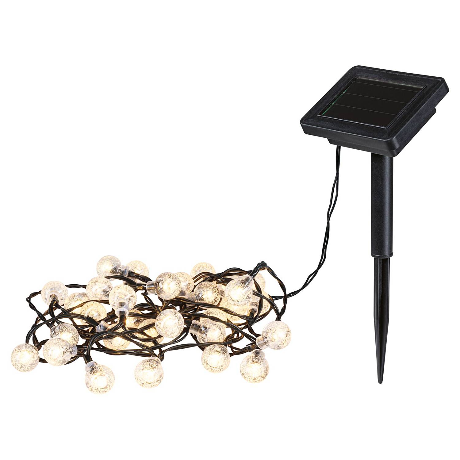 Solar-Lichterkette Soala Kunststoff Schwarz
