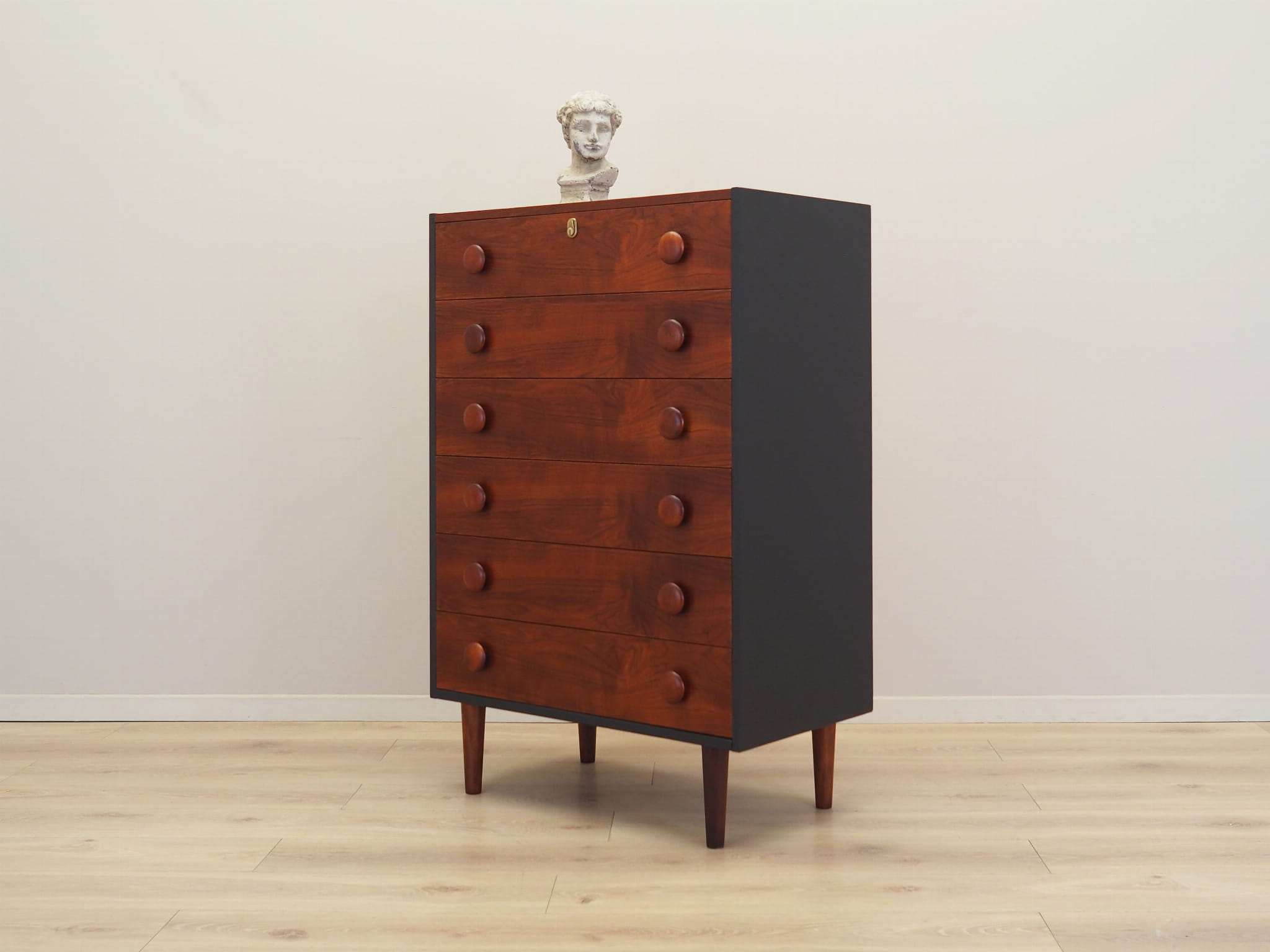 Vintage chest of drawers Teak wood Brown 1970s