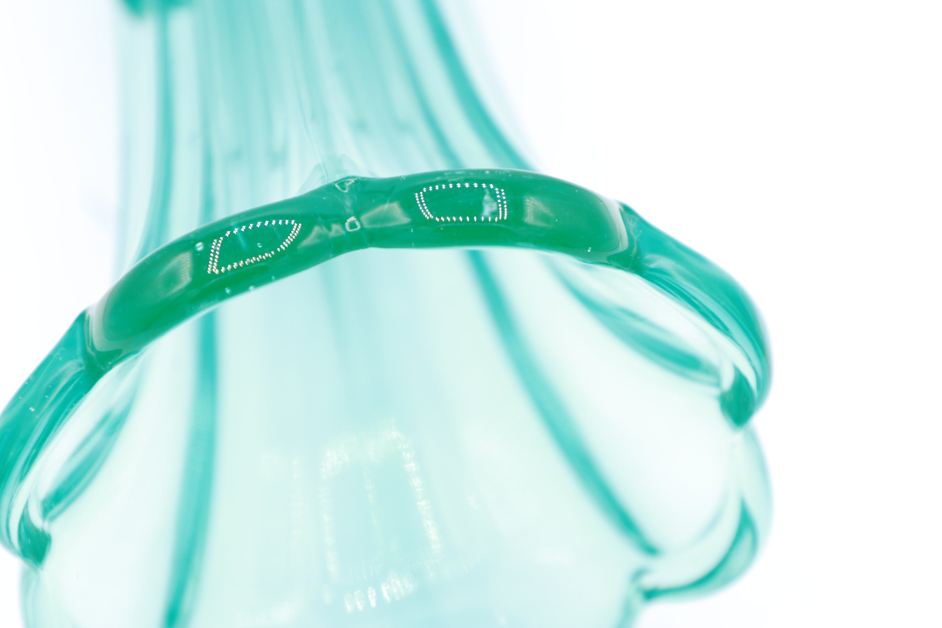 Vintage Vase Glass Turquoise 1958