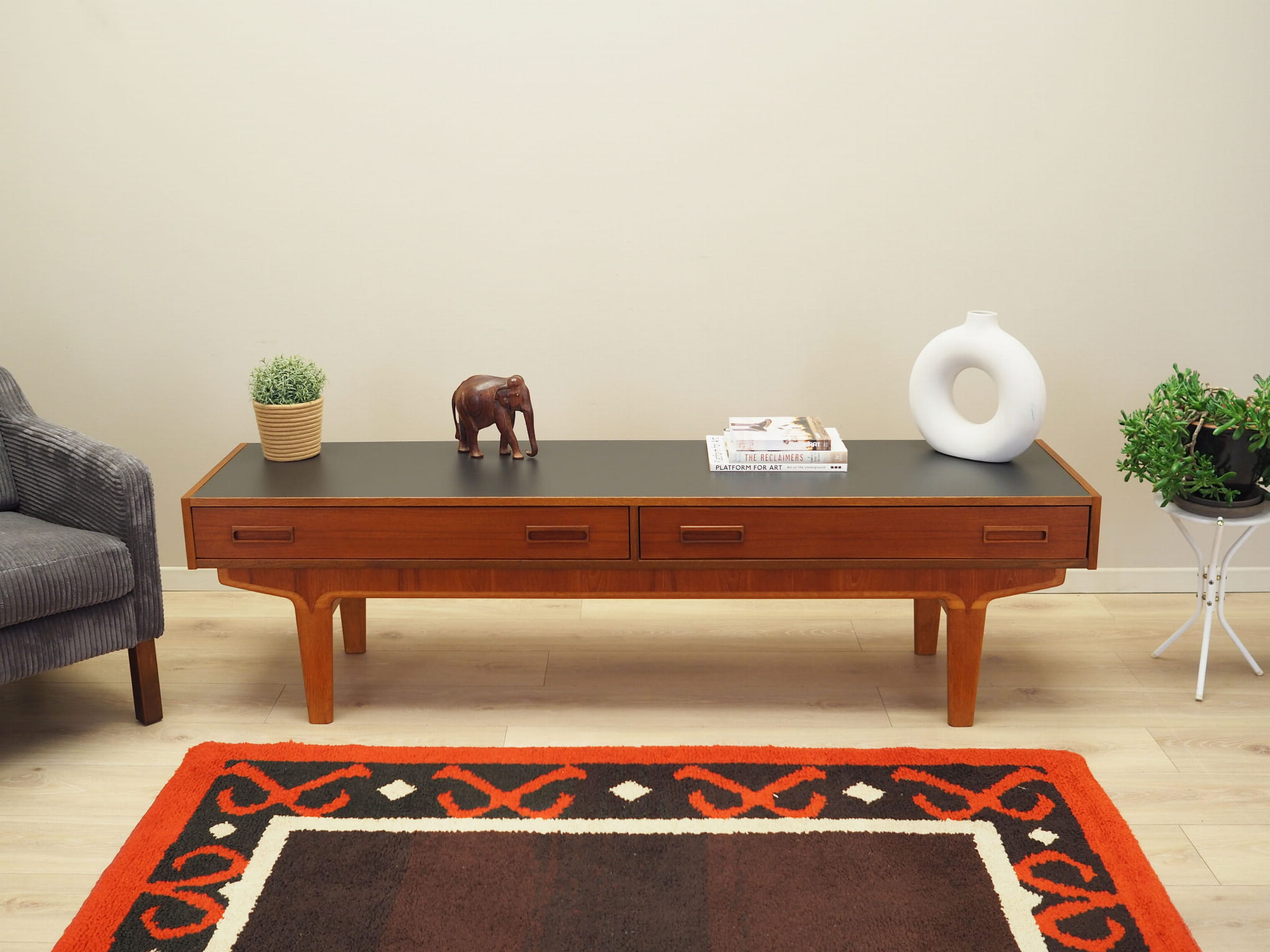 Vintage lowboard teak brown 1960s